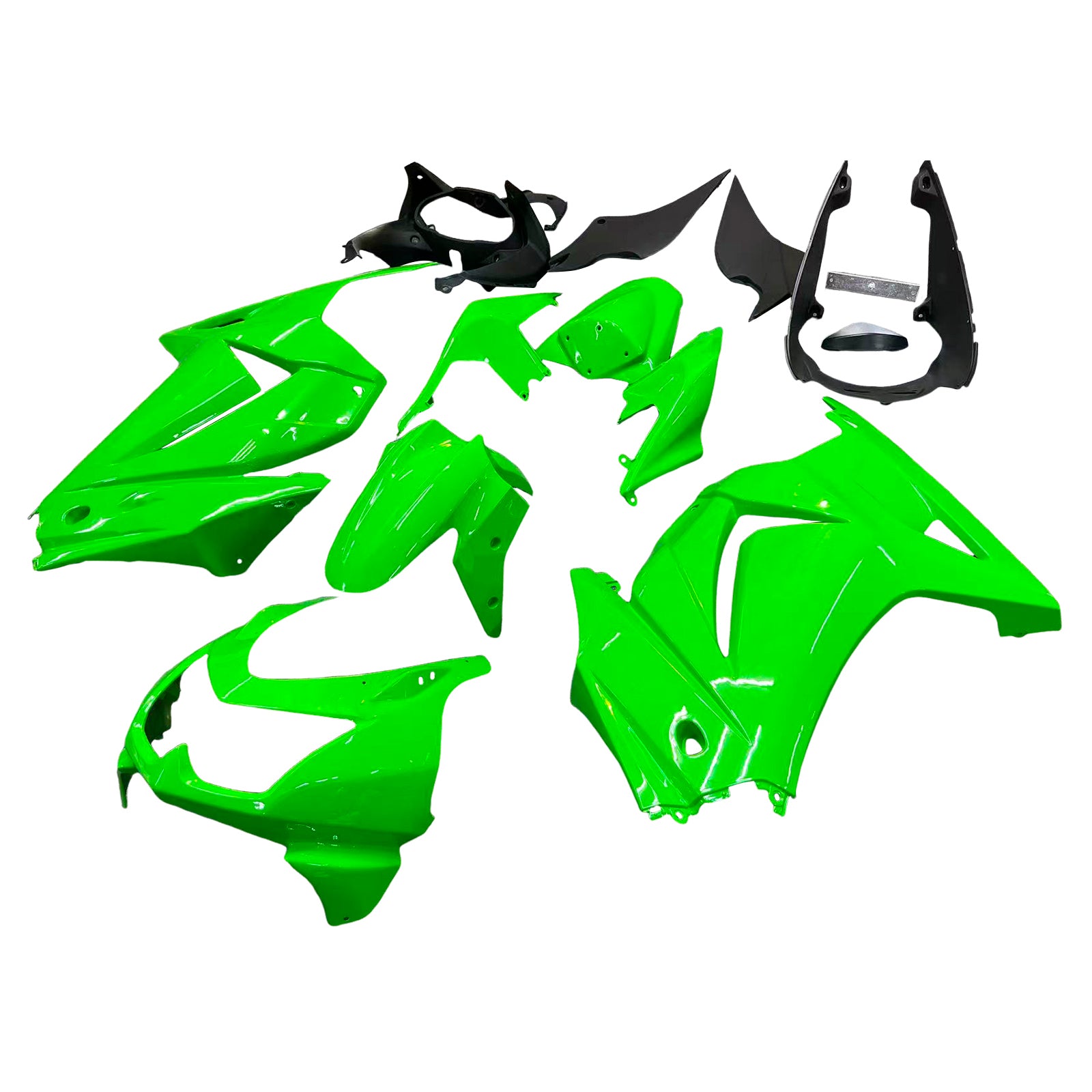Kit carena verde Amotopart Kawasaki EX250 Ninja250R 2008-2012