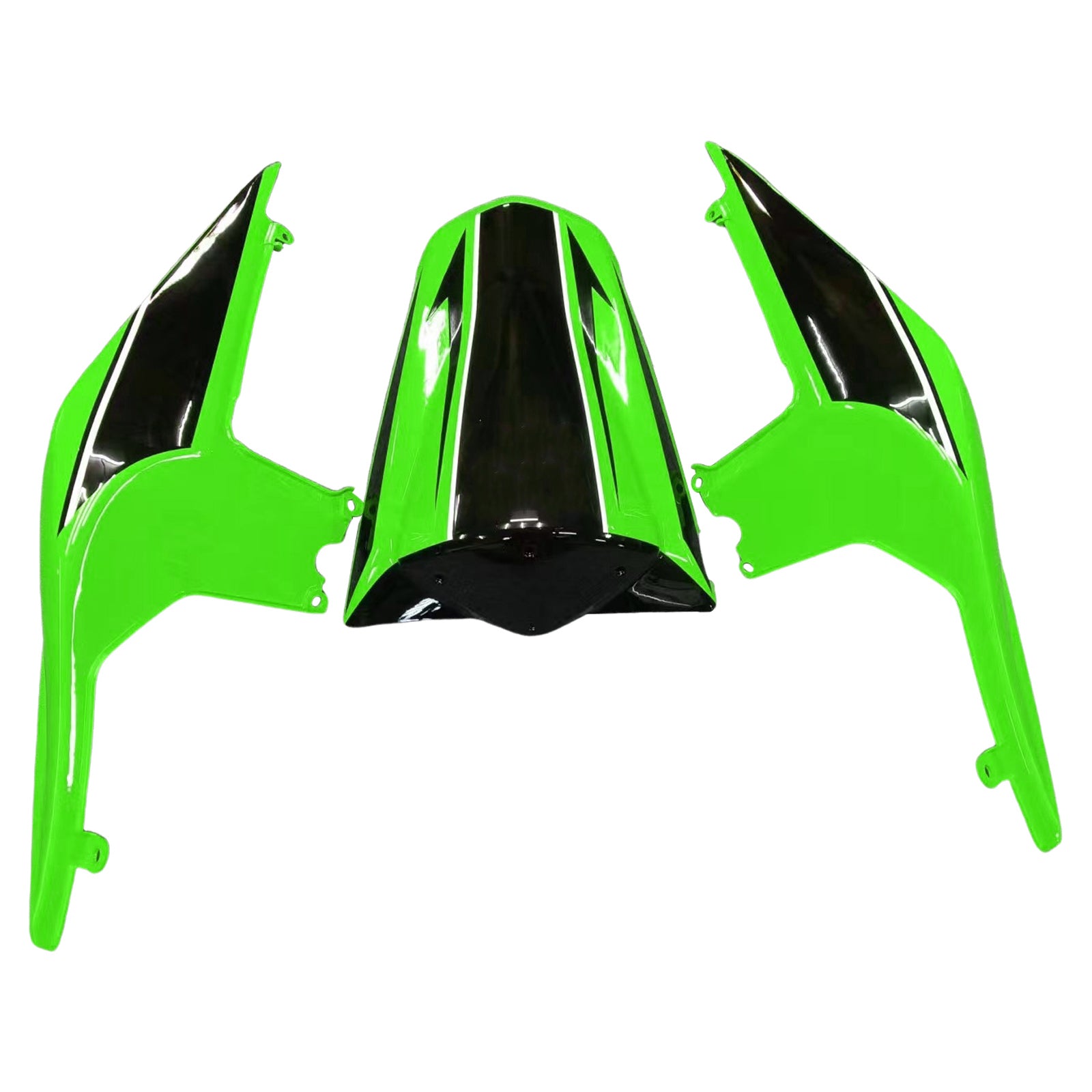 Amotopart Kawasaki Ex250 Ninja250r 2008-2012 Green & Black Style1 Fairing Kit