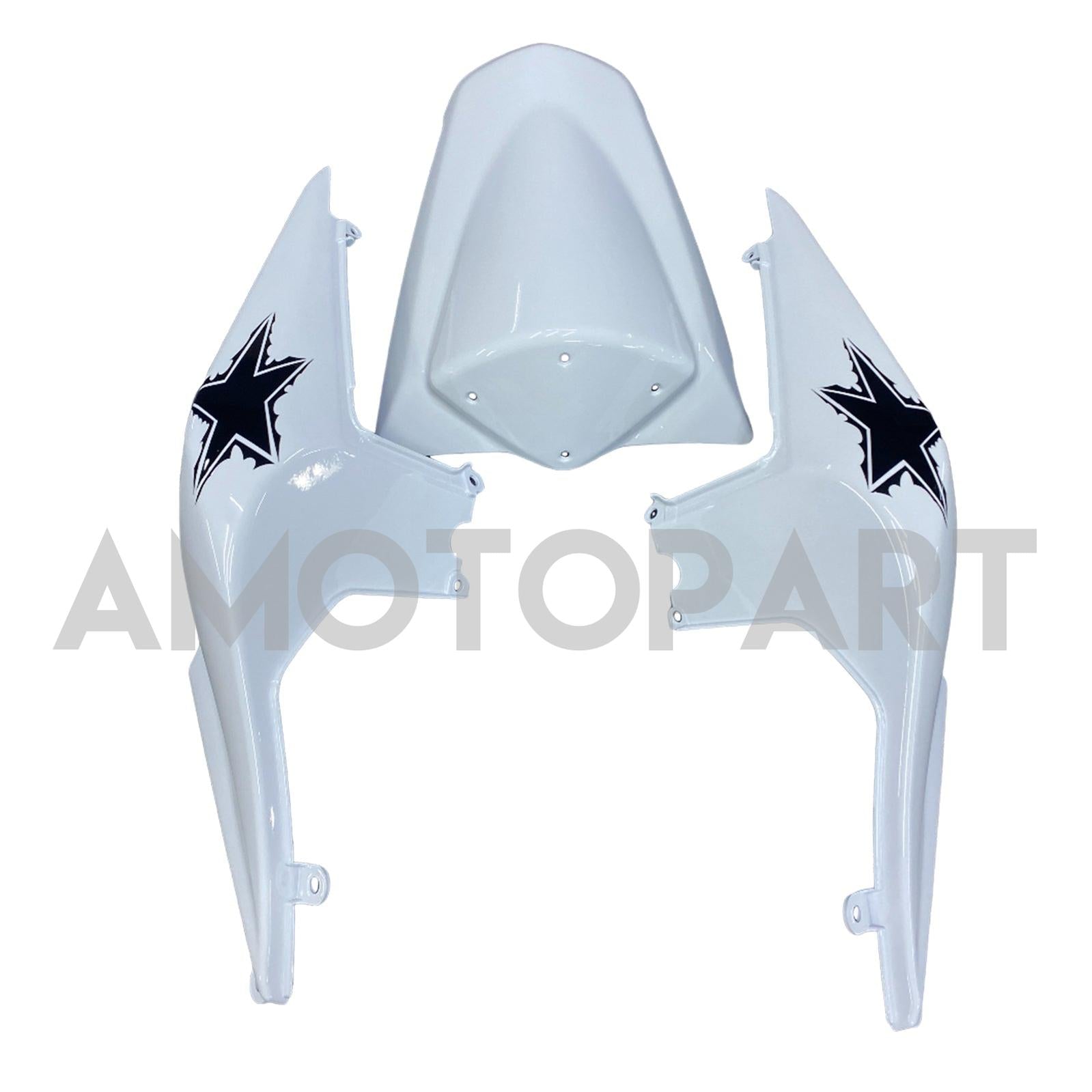 Amotopart 2008-2012 Kawasaki EX250 Ninja250R White & Black Fairing Kit