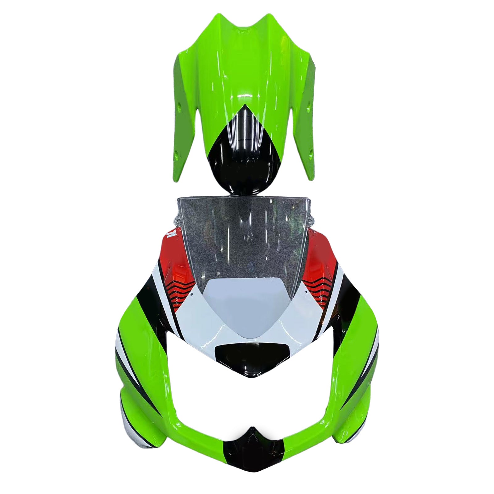 Amotopart 2008-2012 Kawasaki EX250 Ninja250R Black White Green Fairing Kit