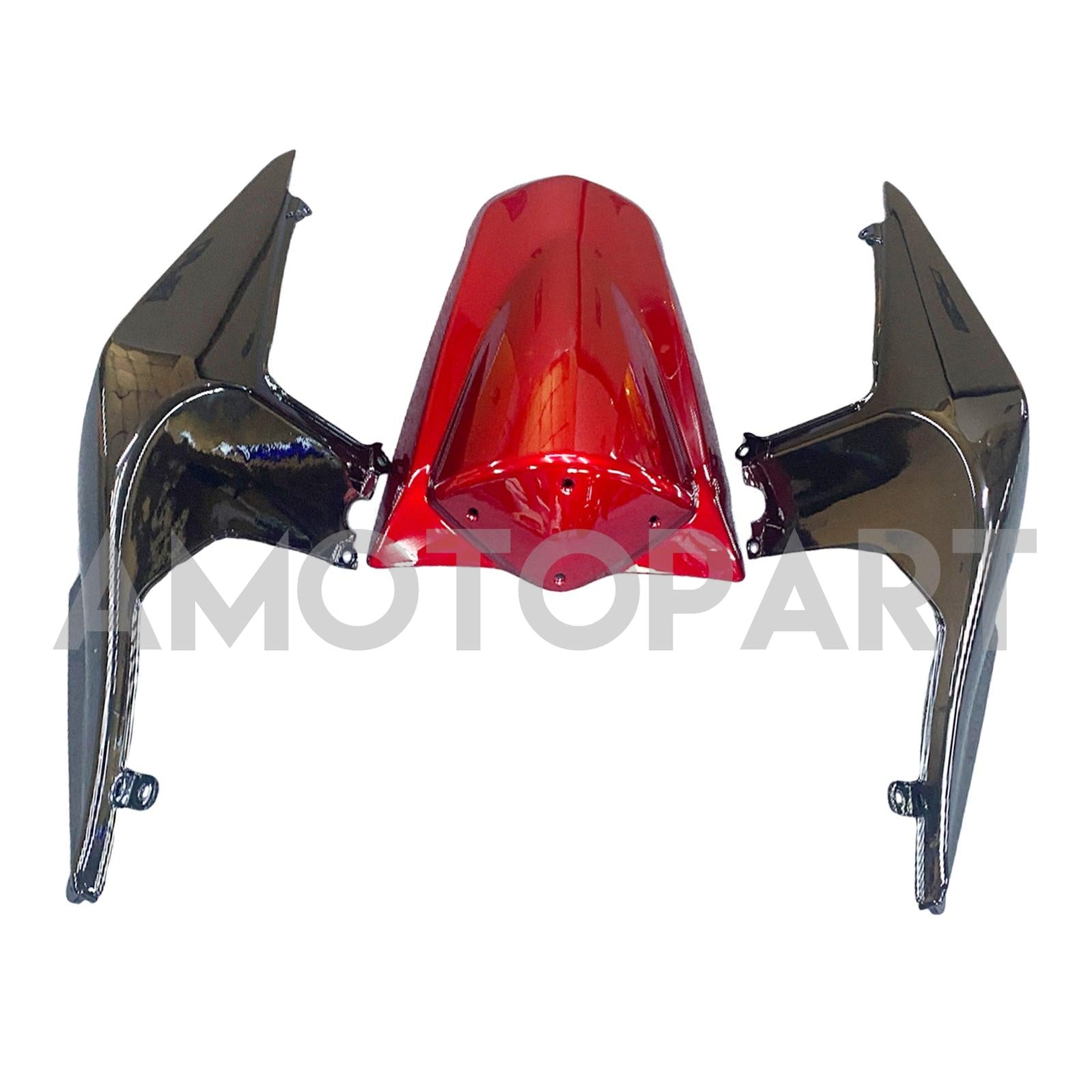 Amotopart 2008-2012 Kawasaki EX250 Ninja250R Black & Red Fairing Kit