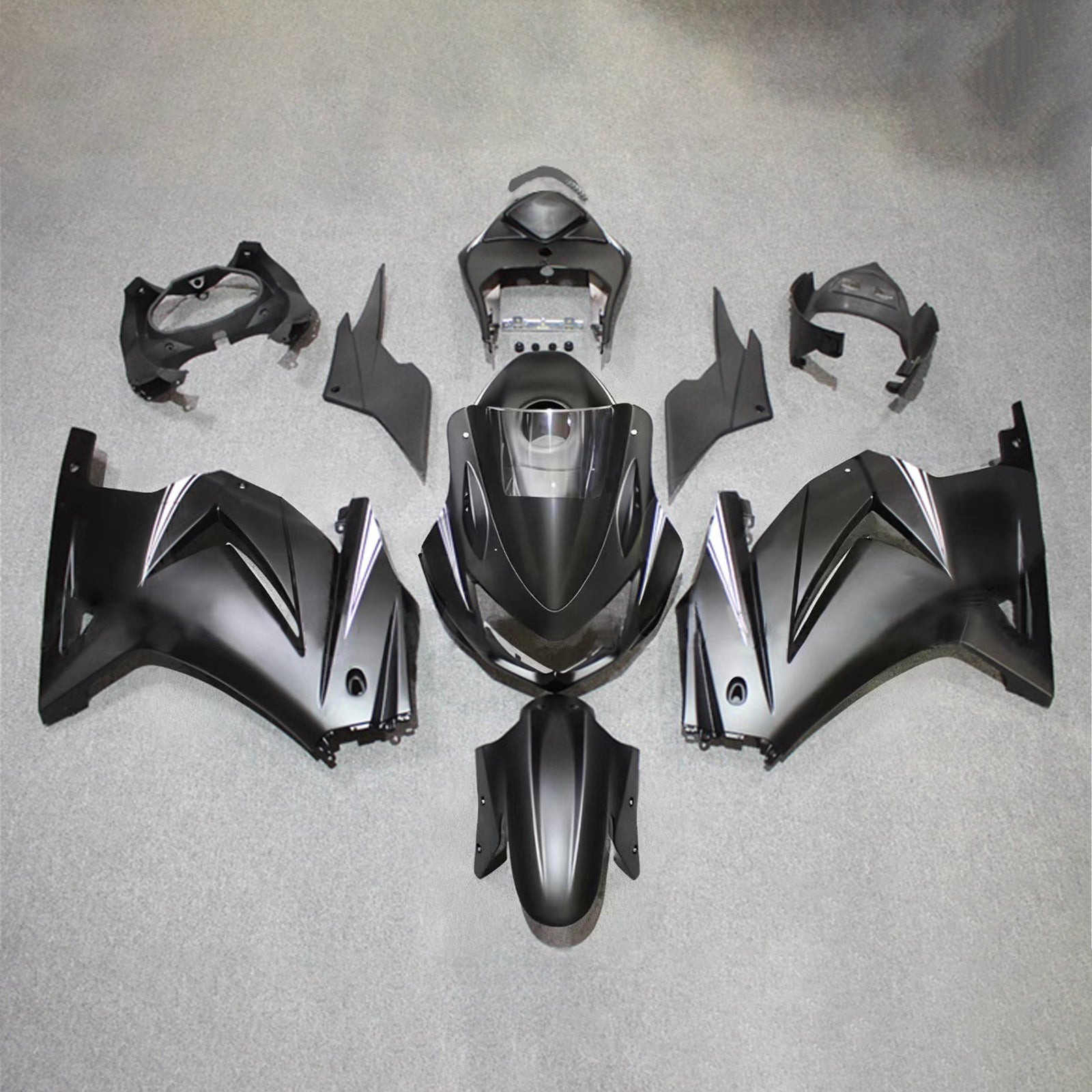 Amotopart 2008-2012 Kawasaki EX250/Ninja250R Kit de carenado negro