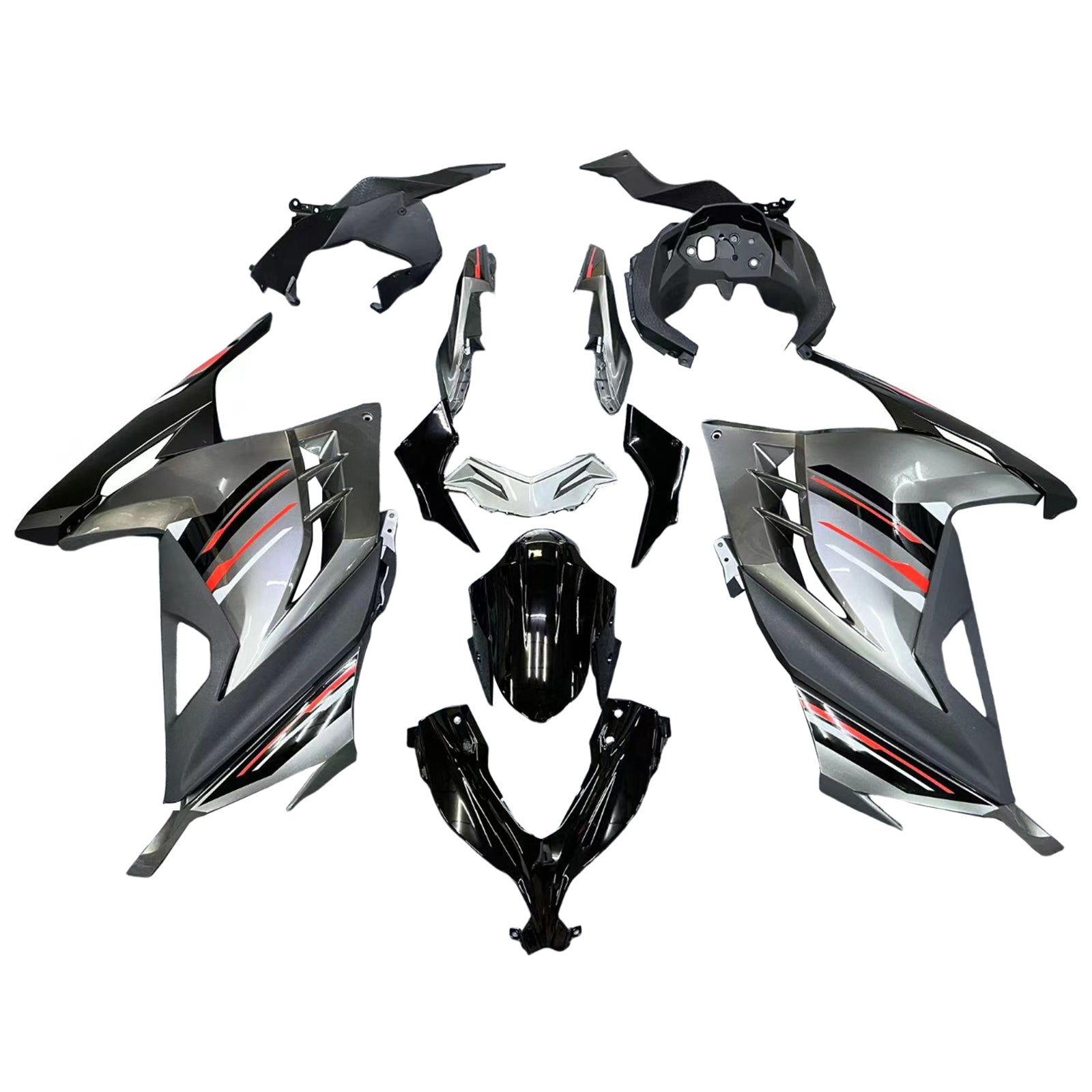 Amotopart 2013-2024 Kawasaki EX300R Kit de carenado negro