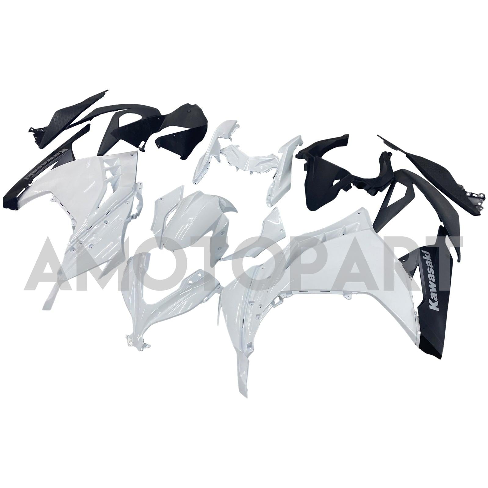 Amotopart 2013-2024 Kawasaki EX300R Fairing White Kit