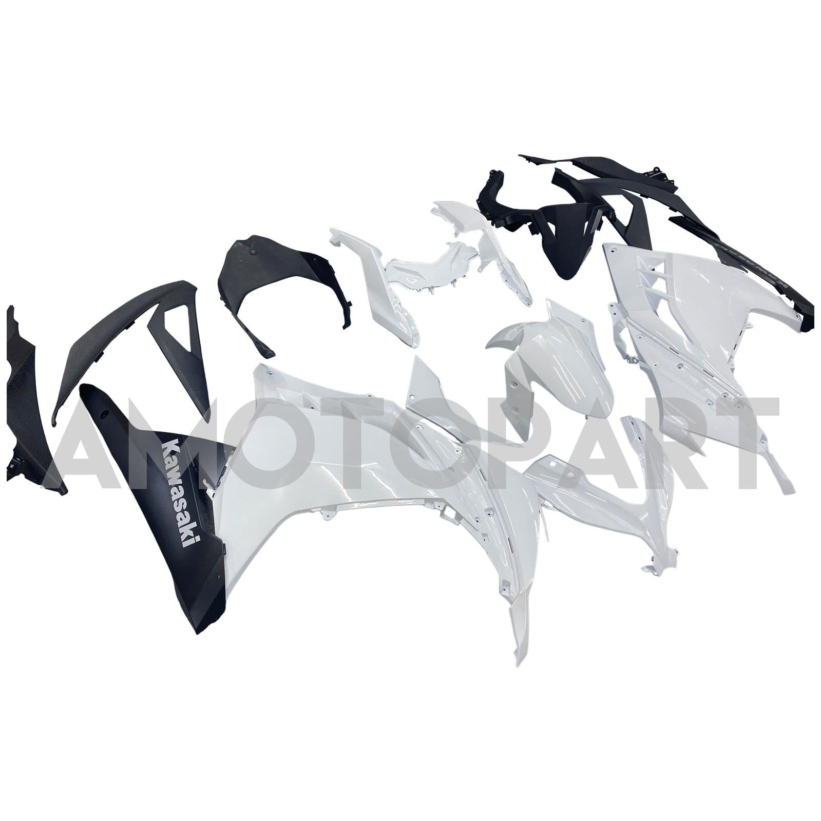 Amotopart 2013-2024 Kawasaki EX300R Fairing White Kit