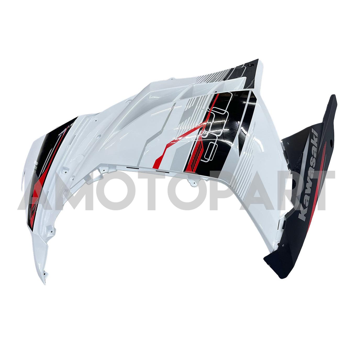 Amotopart 2013-2024 Kawasaki EX300R Fairing White&Black Kit