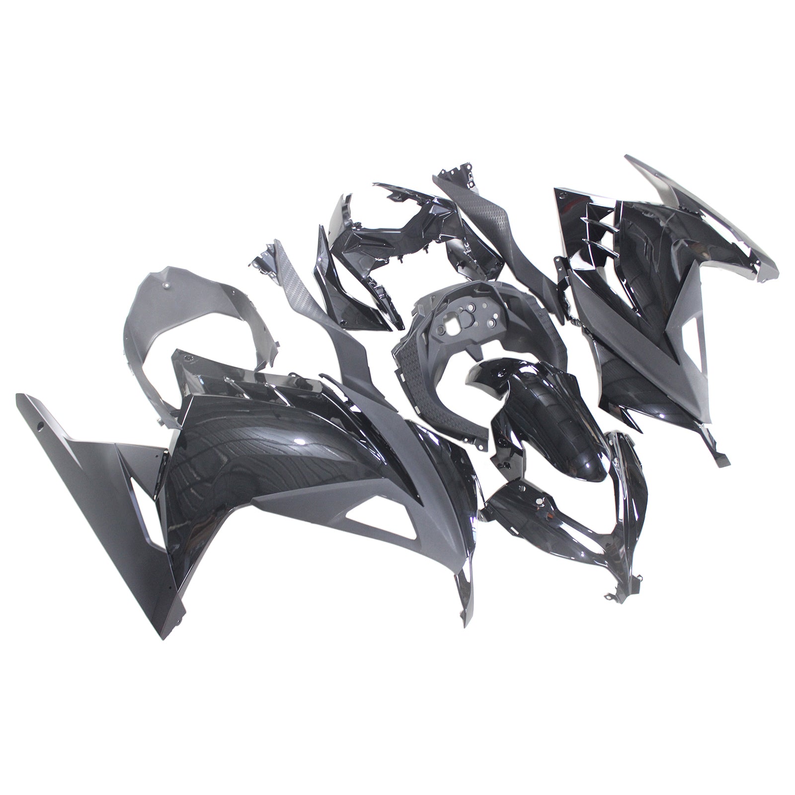 Amotopart Kawasaki 2013-2024 EX300/Ninja300 Black Fairing Kit