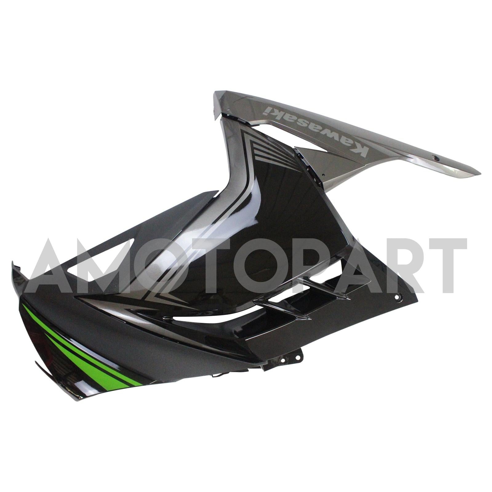 Amotopart Kawasaki 2013-2024 EX300/Ninja300 Black Sliver Fairing Kit