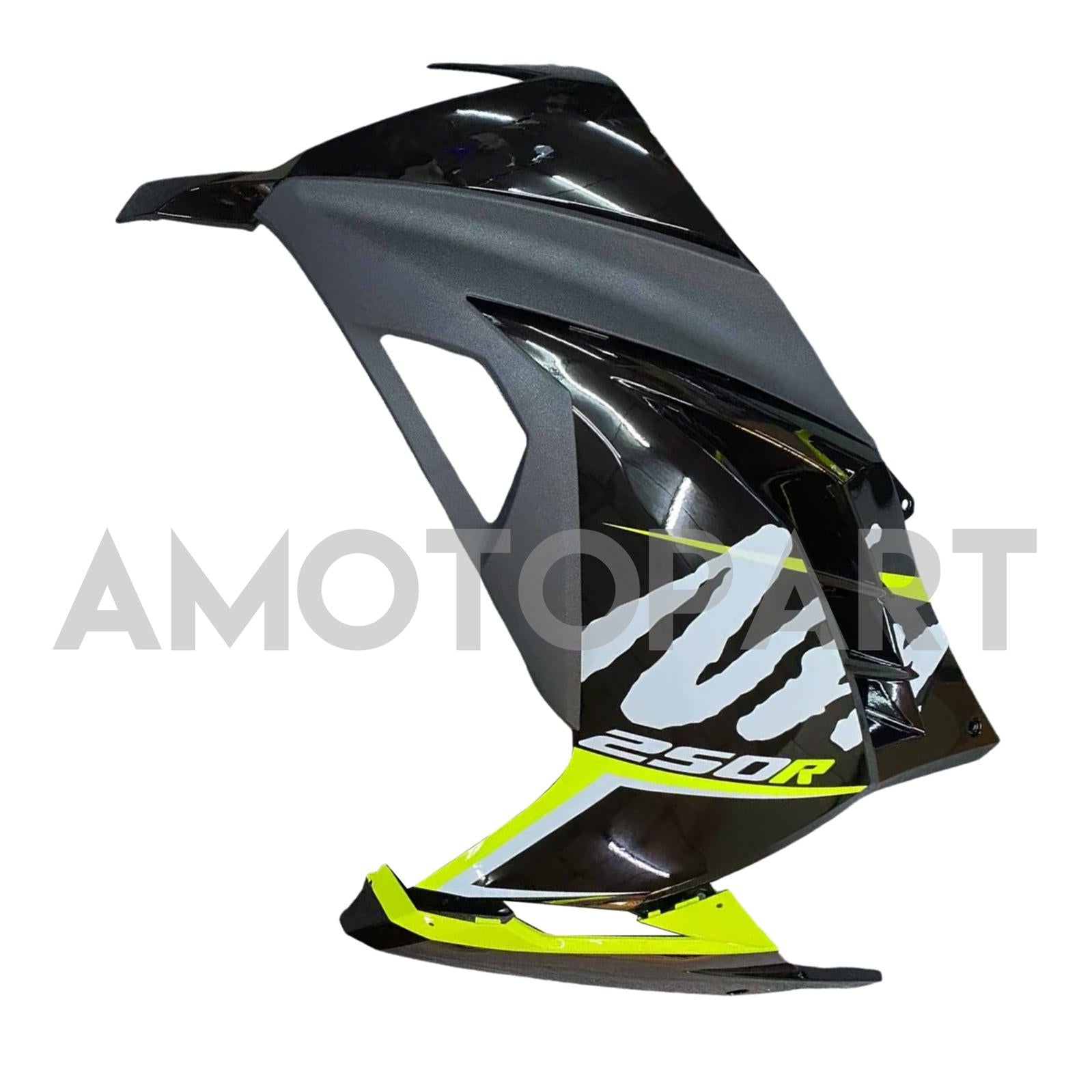 Amotopart Kawasaki EX300/Ninja300 2013-2023 Chartreuse&Schwarzes Verkleidungskit