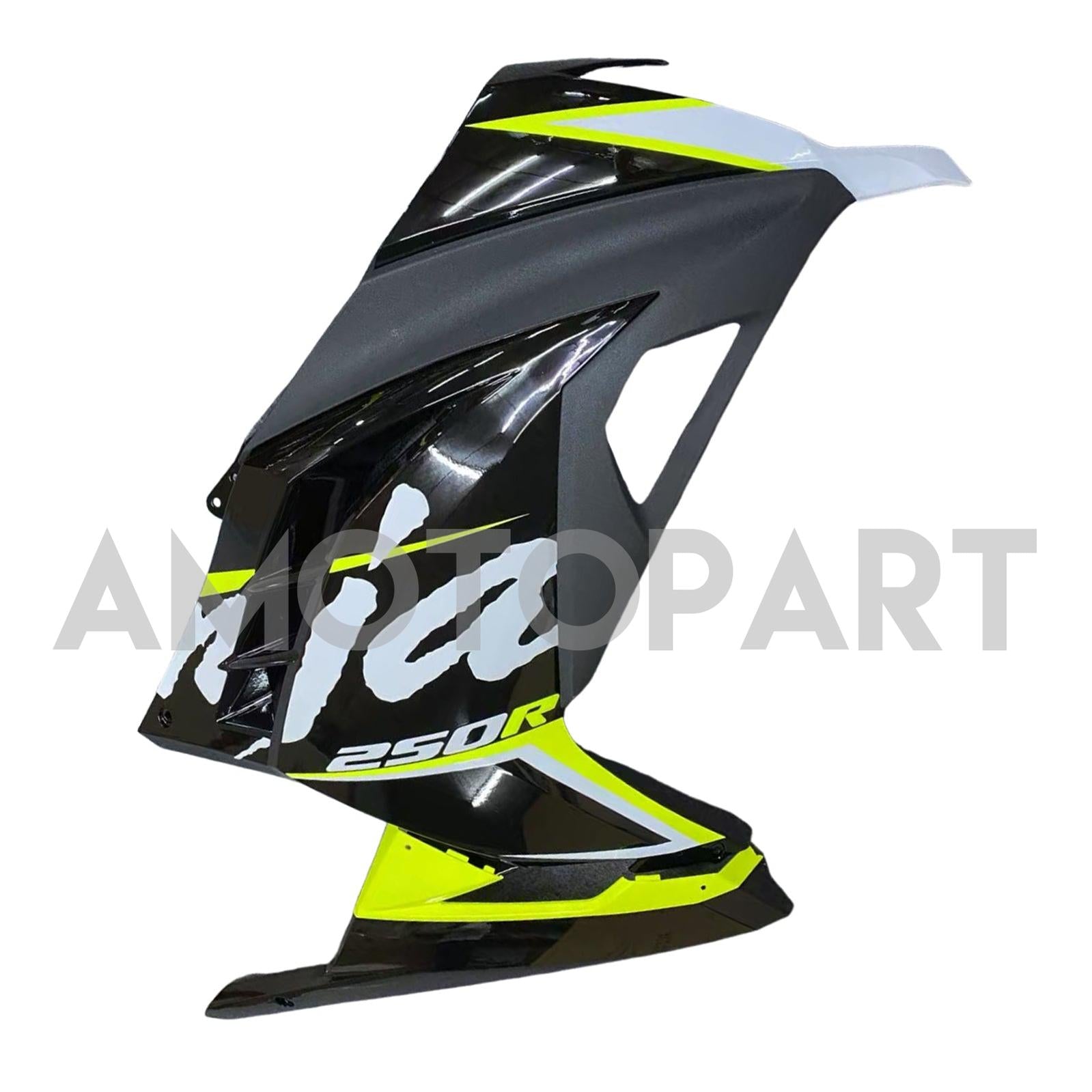 Amotopart Kawasaki EX300/Ninja300 2013-2023 Chartreuse&Schwarzes Verkleidungskit