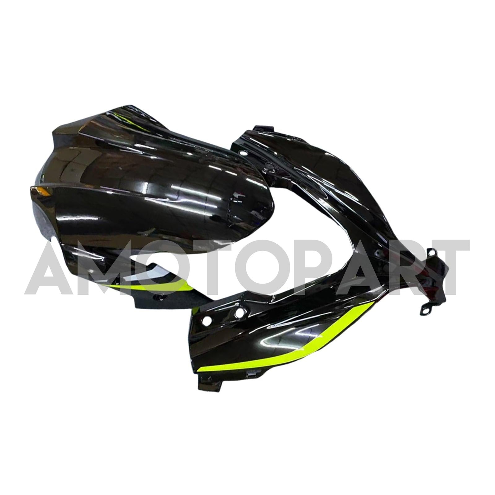 Amotopart Kawasaki EX300/Ninja300 2013-2023 Chartreuse&Schwarzes Verkleidungskit