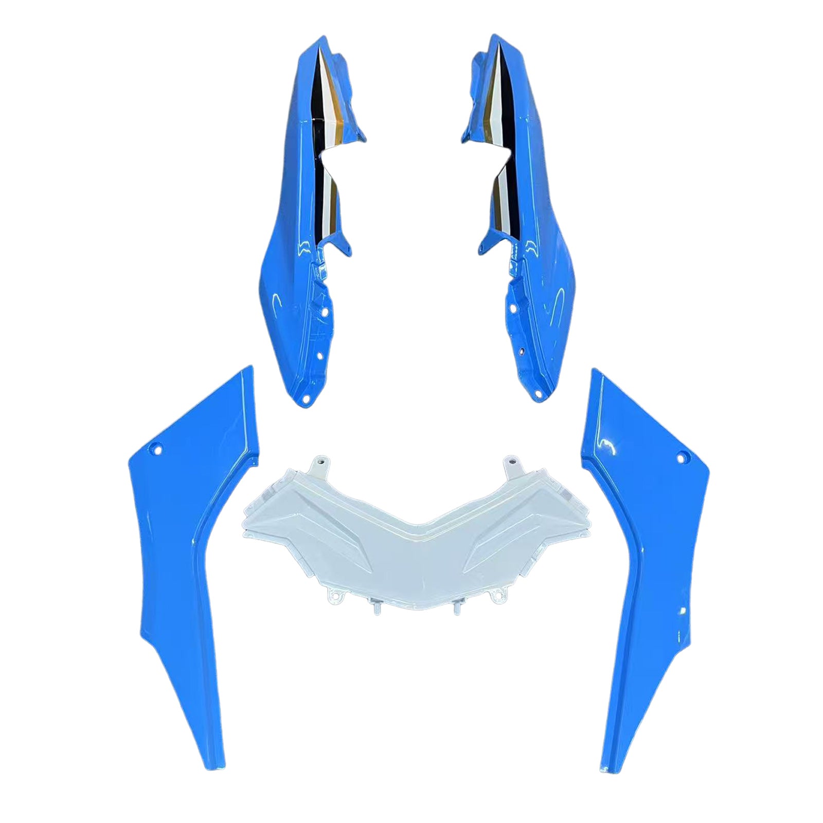 Amotopart Kawasaki EX300/Ninja300 2013-2023 Blue&White Fairing Kit