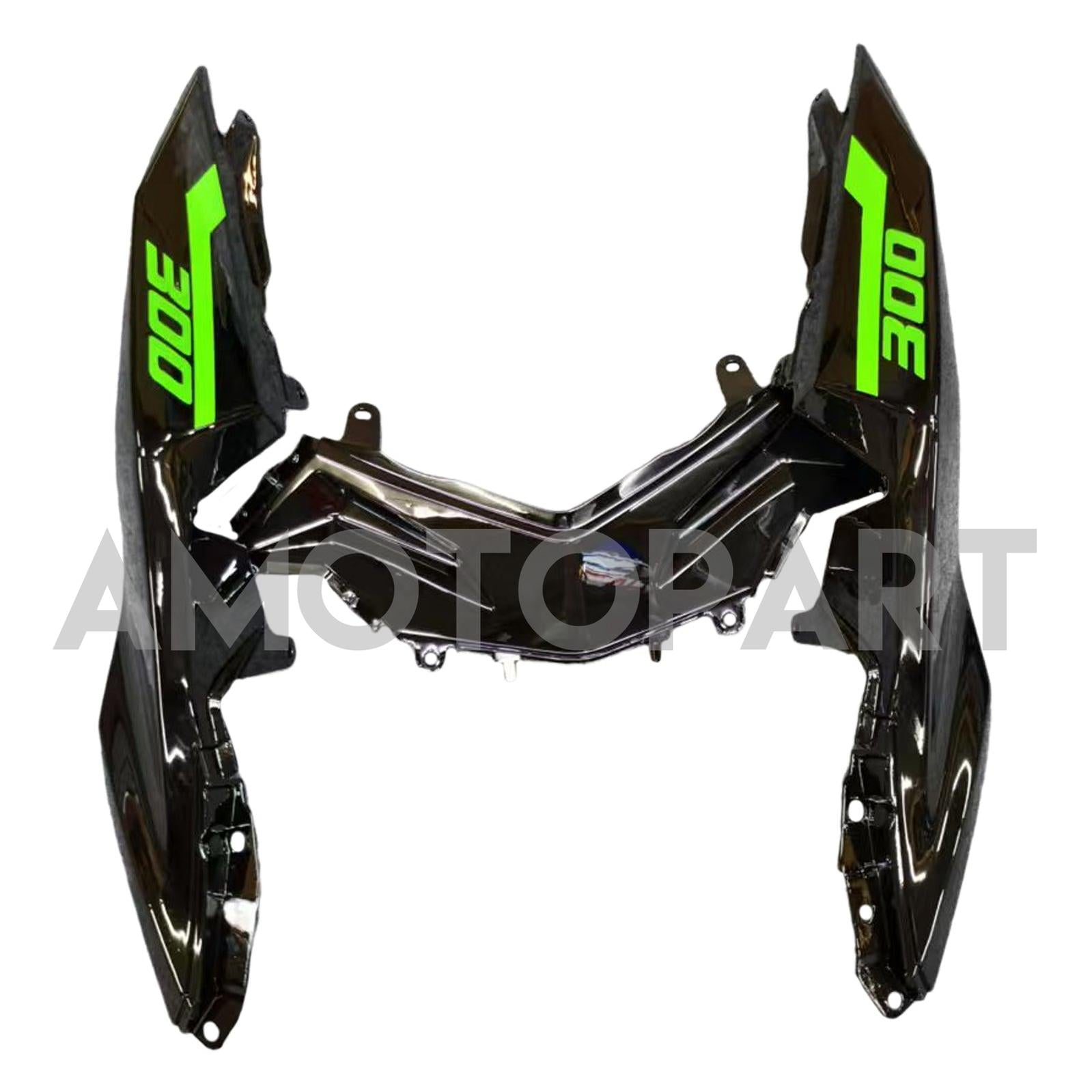 Amotopart 2013-2024 Kawasaki EX300/Ninja 300 ブラック & グリーン Style1 フェアリングキット