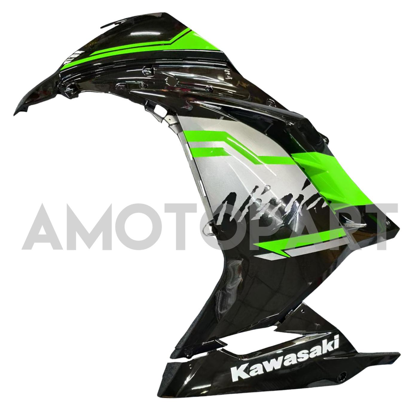 Amotopart 2013-2024 Kawasaki EX300/Ninja 300 ブラック & グリーン Style1 フェアリングキット