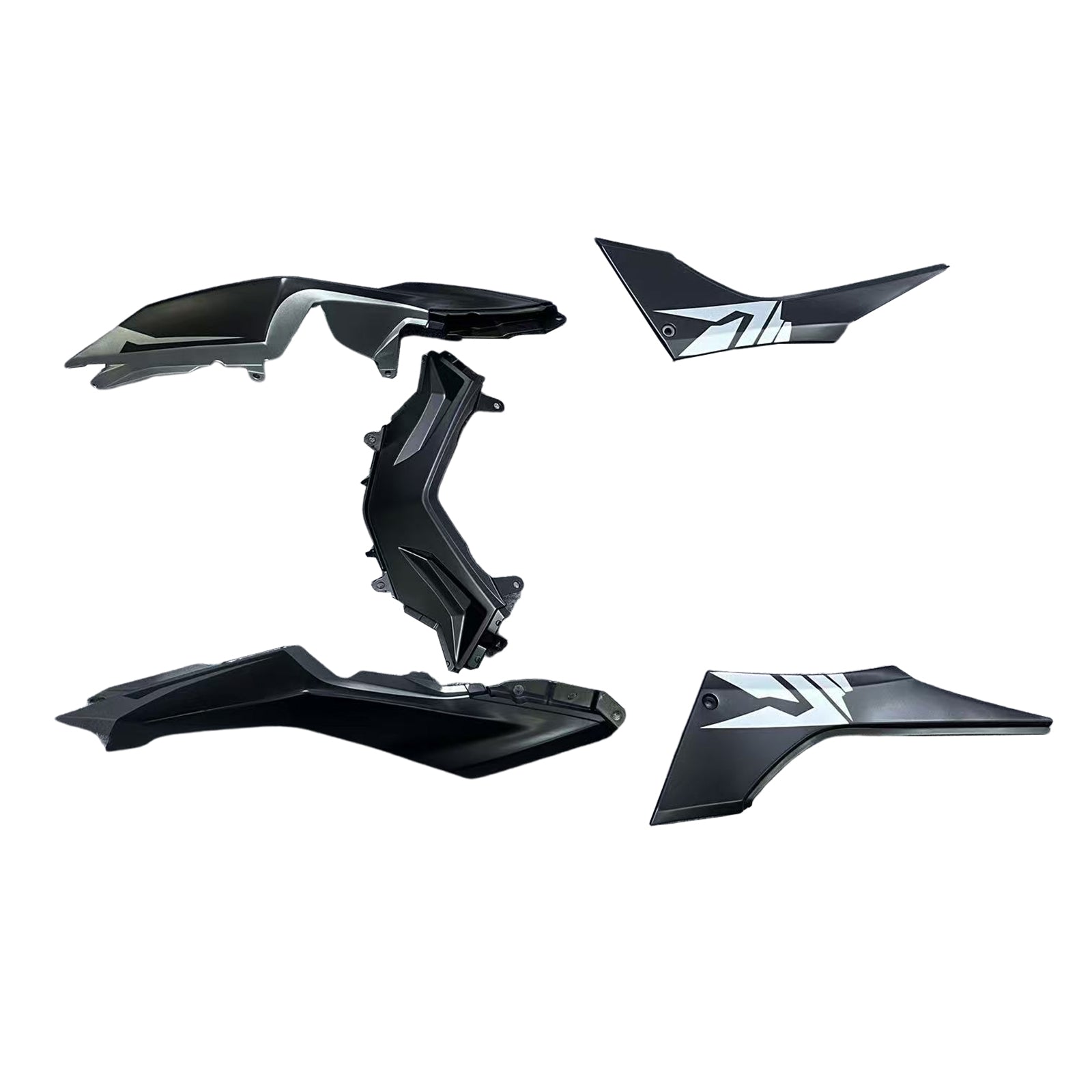 Amotopart 2013–2024 Kawasaki EX300/Ninja300 Schwarz mit grünem Monster-Logo Style2 Verkleidungsset