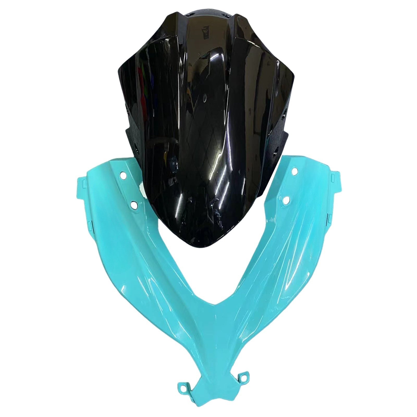 Amotopart 2013-2024 Kawasaki EX300/Ninja 300 azul con kit de carenado con logotipo