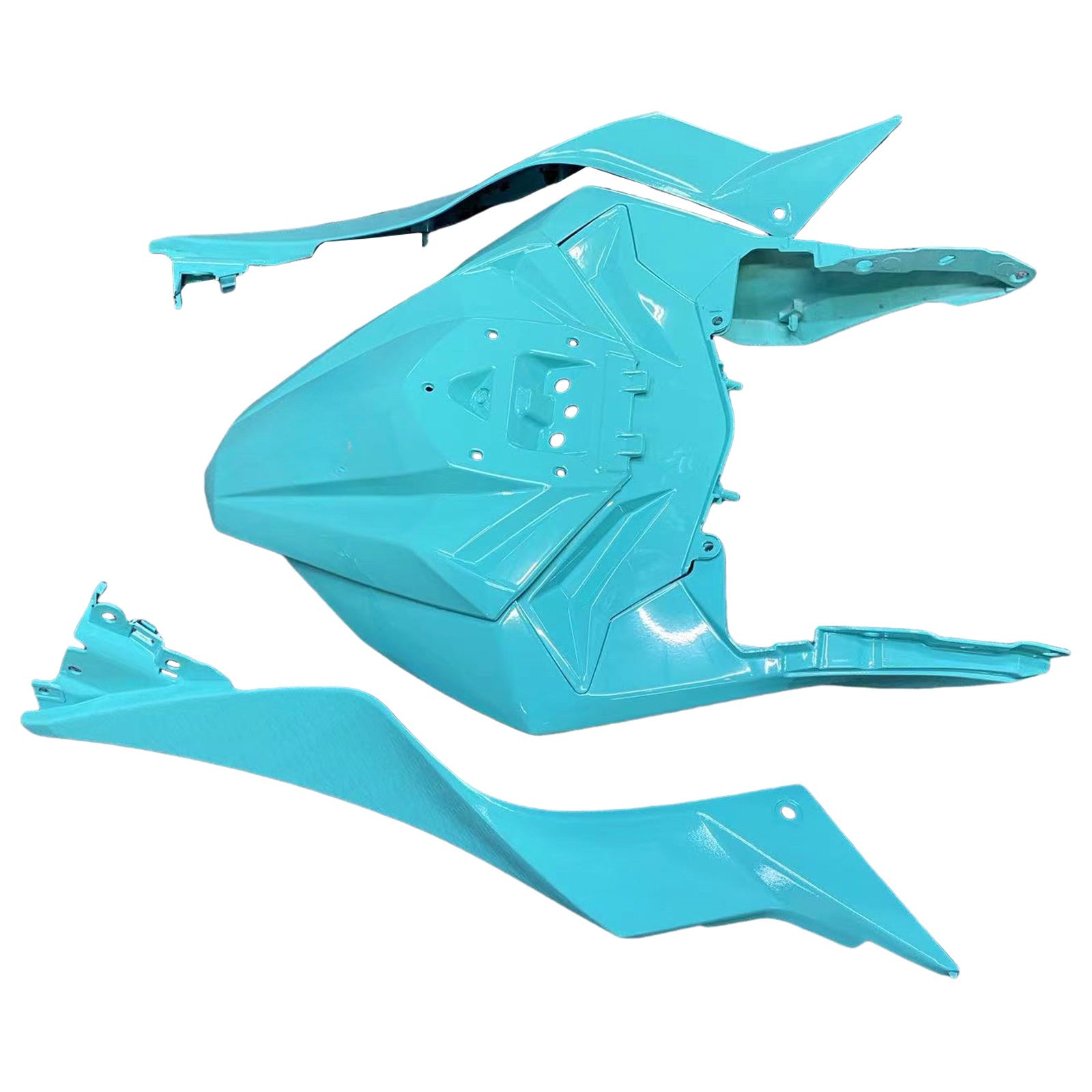 Amotopart 2013-2024 Kawasaki EX300/Ninja 300 azul con kit de carenado con logotipo