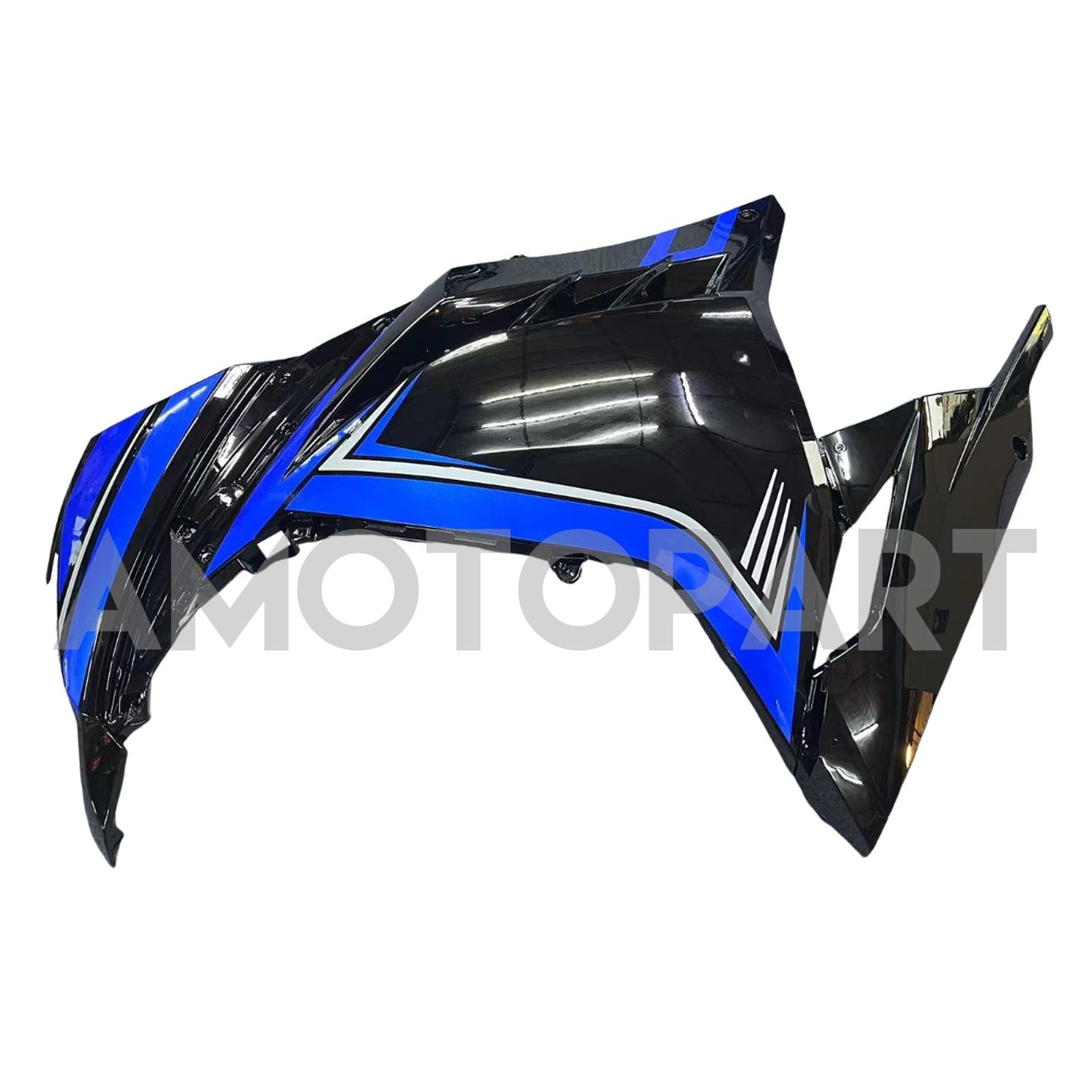Amotopart 2013–2024 Kawasaki EX300/Ninja300, glänzend blau&Schwarzes Verkleidungskit