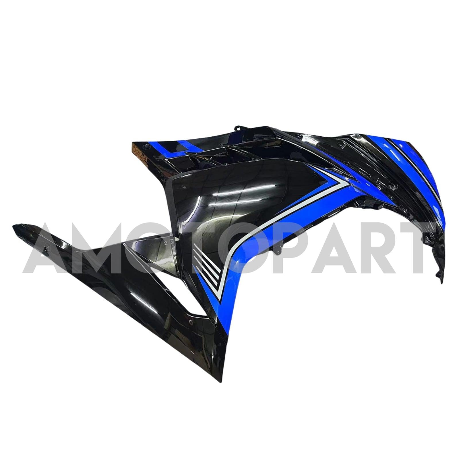 Amotopart 2013–2024 Kawasaki EX300/Ninja300, glänzend blau&Schwarzes Verkleidungskit