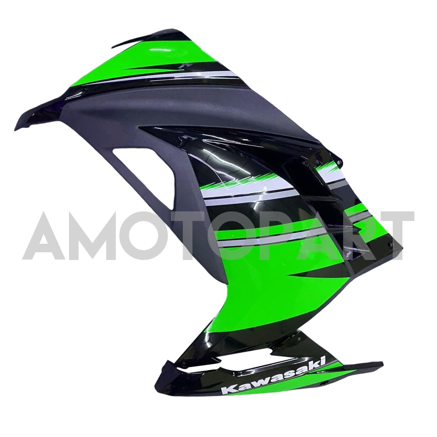Amotopart 2013-2024 Kawasaki EX300/Ninja300 Black&Green Style3 Fairing Kit