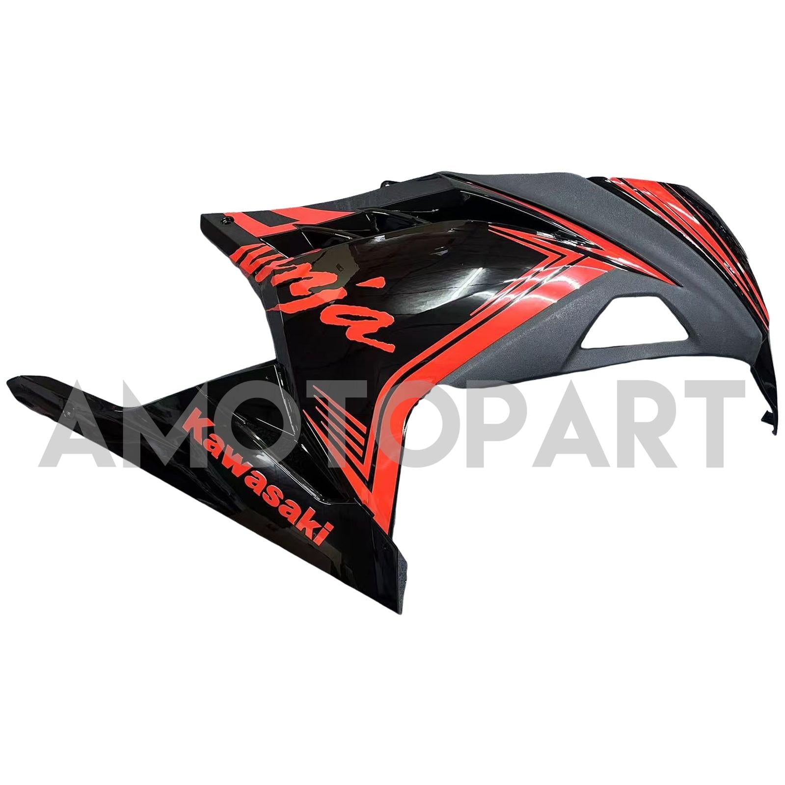 Amotopart 2013-2024 Kawasaki EX300/Ninja300 Black&Orange Fairing Kit