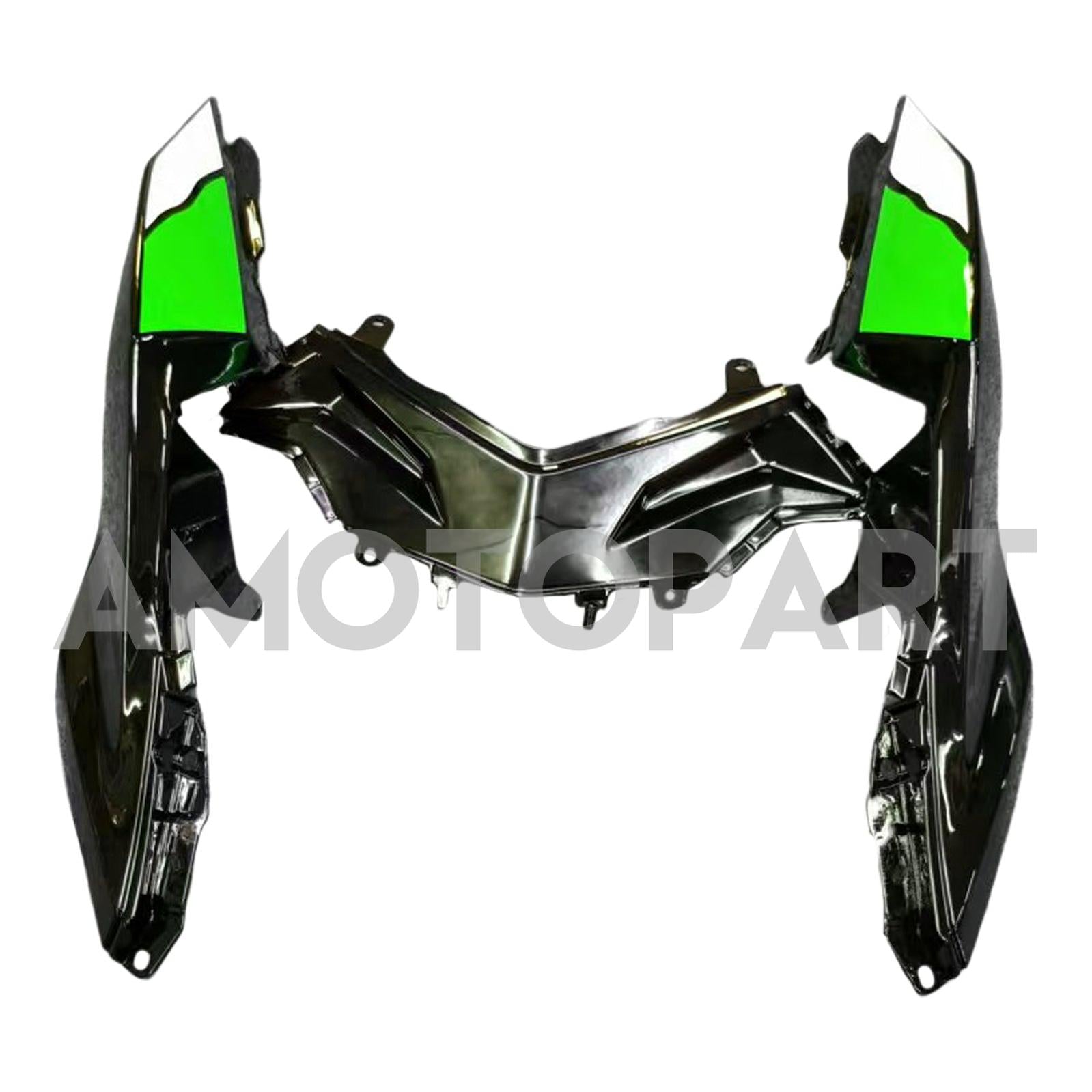 Amotopart 2013-2024 Kawasaki EX300/Ninja300 Black&Green Style7 Fairing Kit