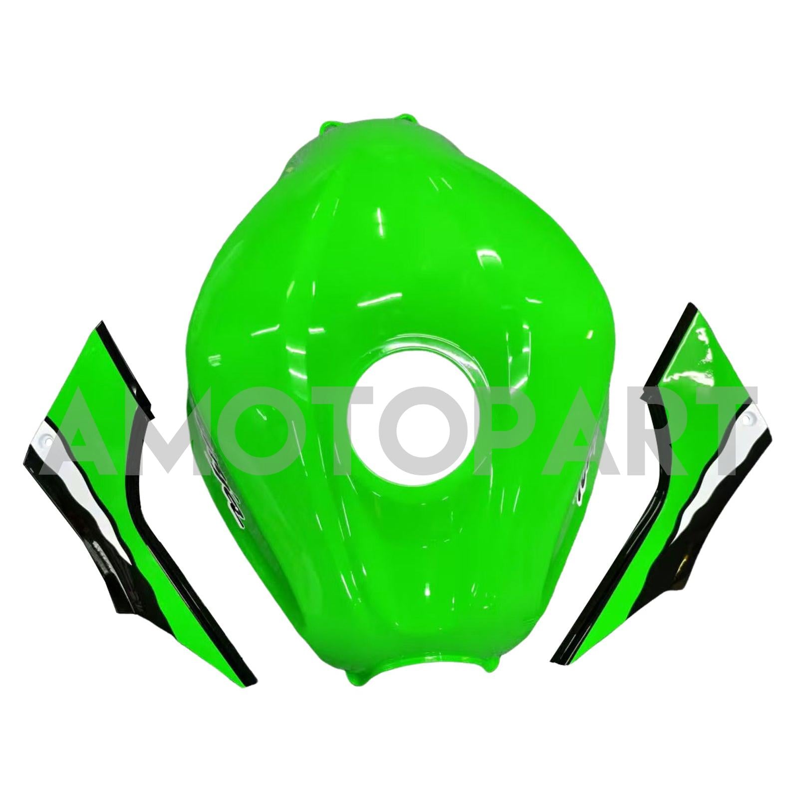 Amotopart 2013-2024 Kawasaki EX300/Ninja300 Black&Green Style7 Fairing Kit