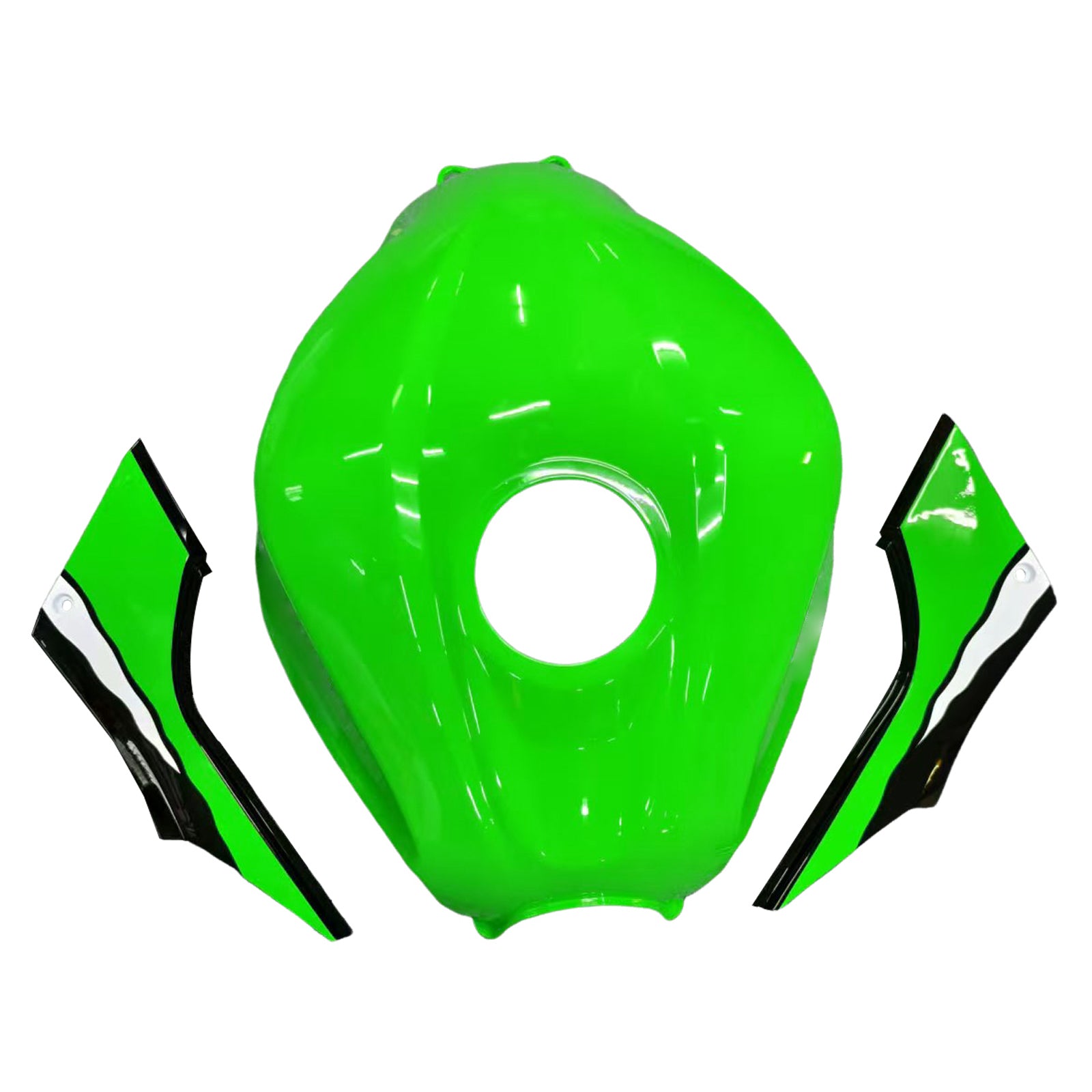 Amotopart 2013-2024 Kawasaki EX300/Ninja300 Black&Green Style7 Fairing Kit