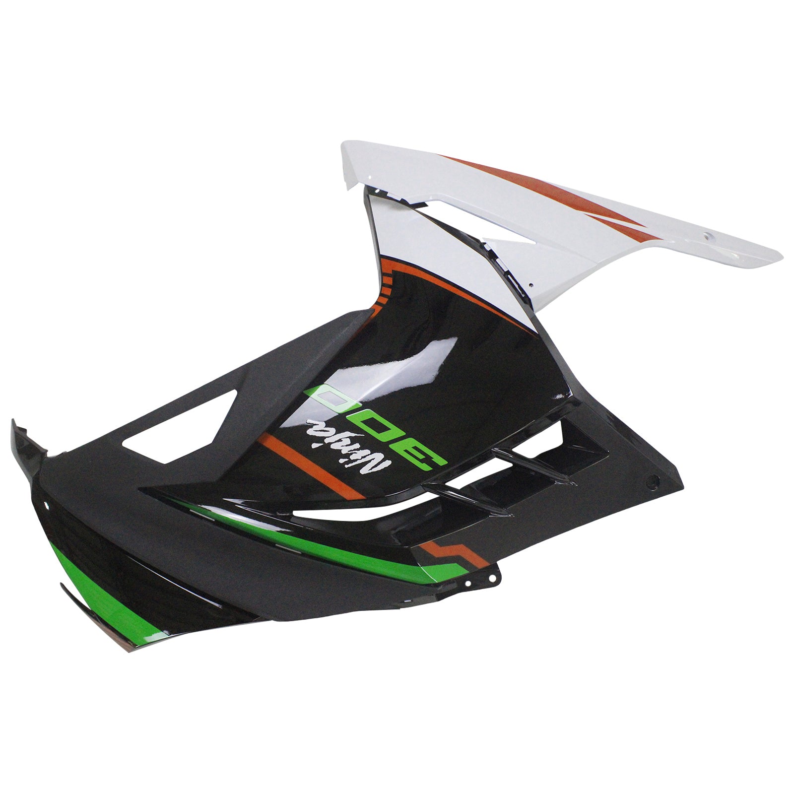 Amotopart 2013-2024 Kawasaki EX300/Ninja300 Noir&Kit de carénage Green Style1