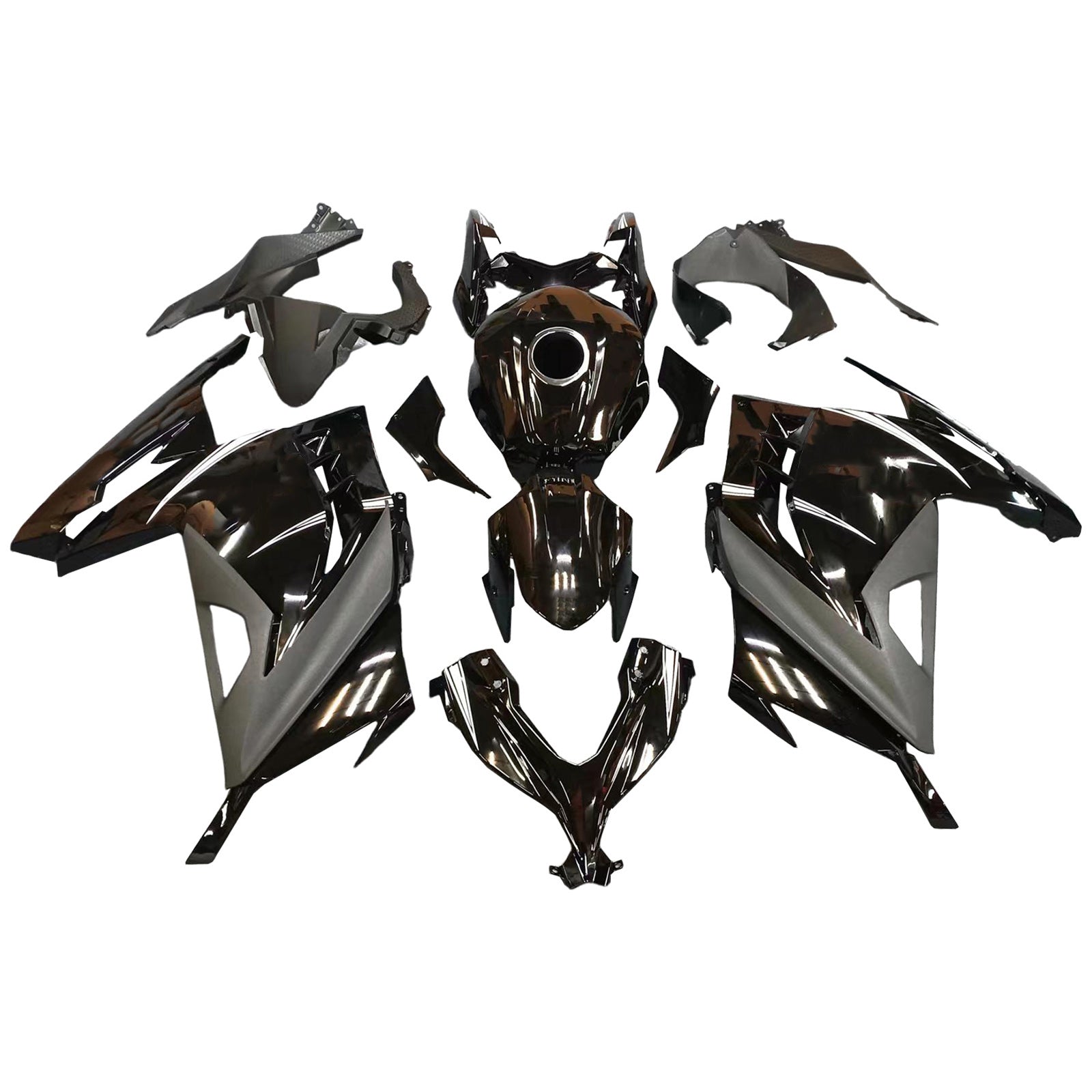 Amotopart 2013-2024 Kawasaki EX300/Ninja300 Black Fairing Kit