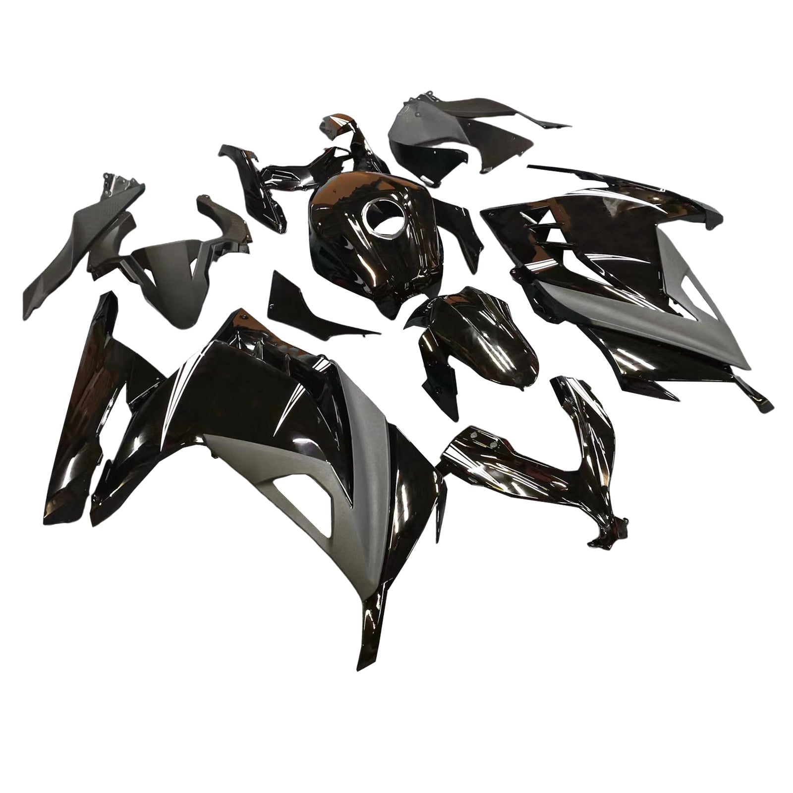 Amotopart 2013-2024 Kawasaki EX300/Ninja300 Black Fairing Kit