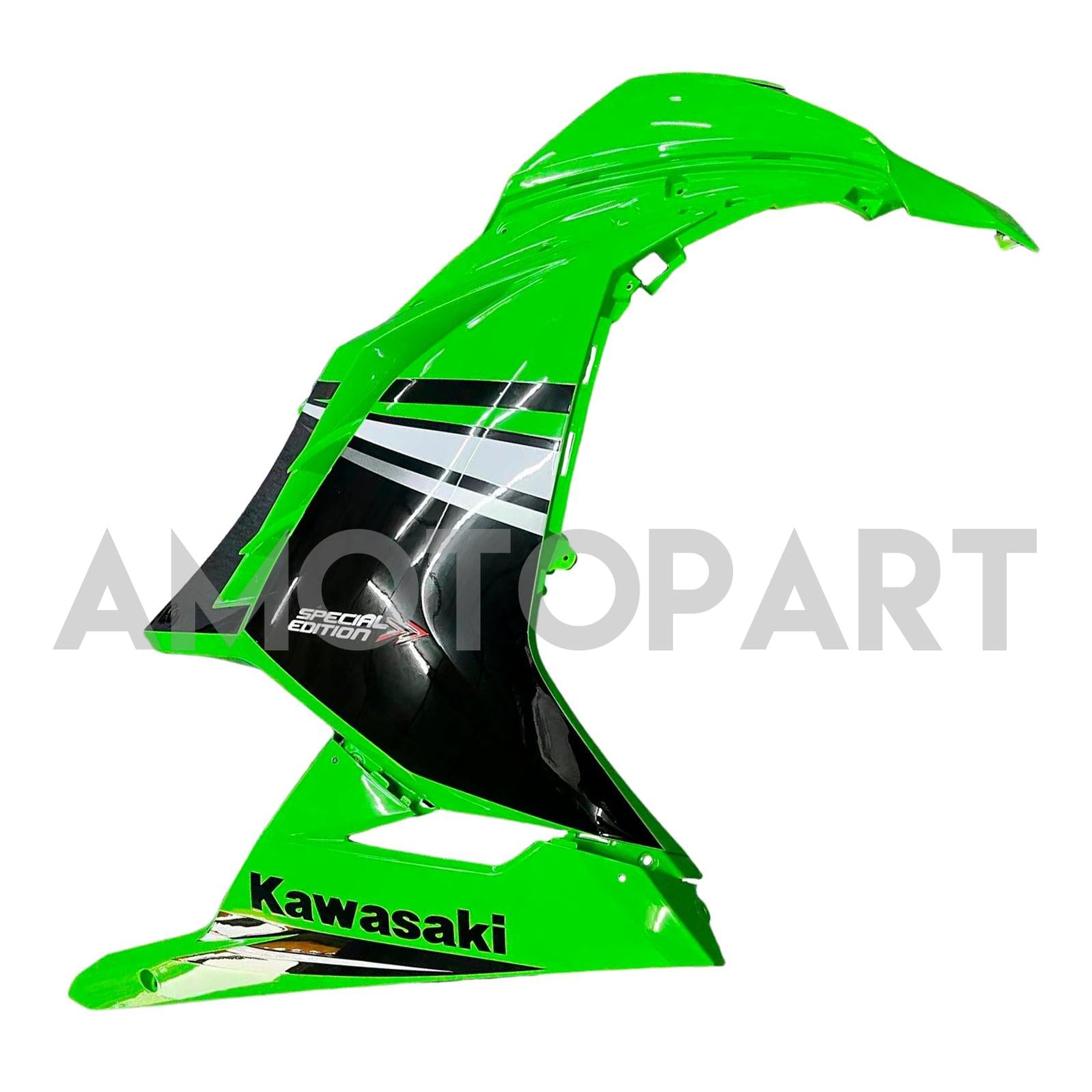 Amotopart 2013-2024 Kawasaki EX300/Ninja 300 ブラック & グリーン スタイル 5 フェアリングキット