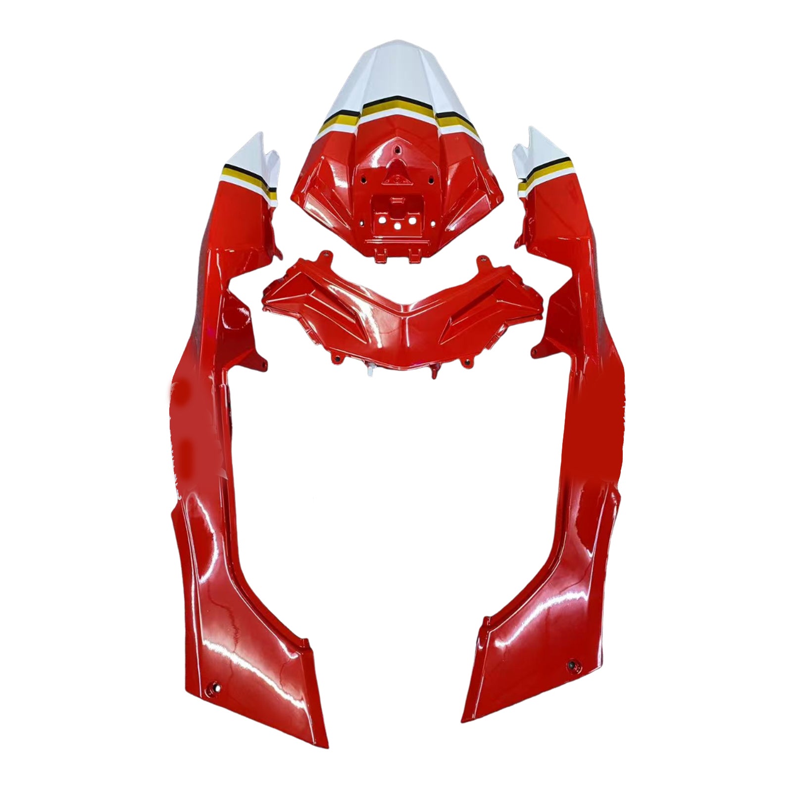 Amotopart 2013-2024 Kawasaki EX300/Ninja300 Red&White Fairing Kit