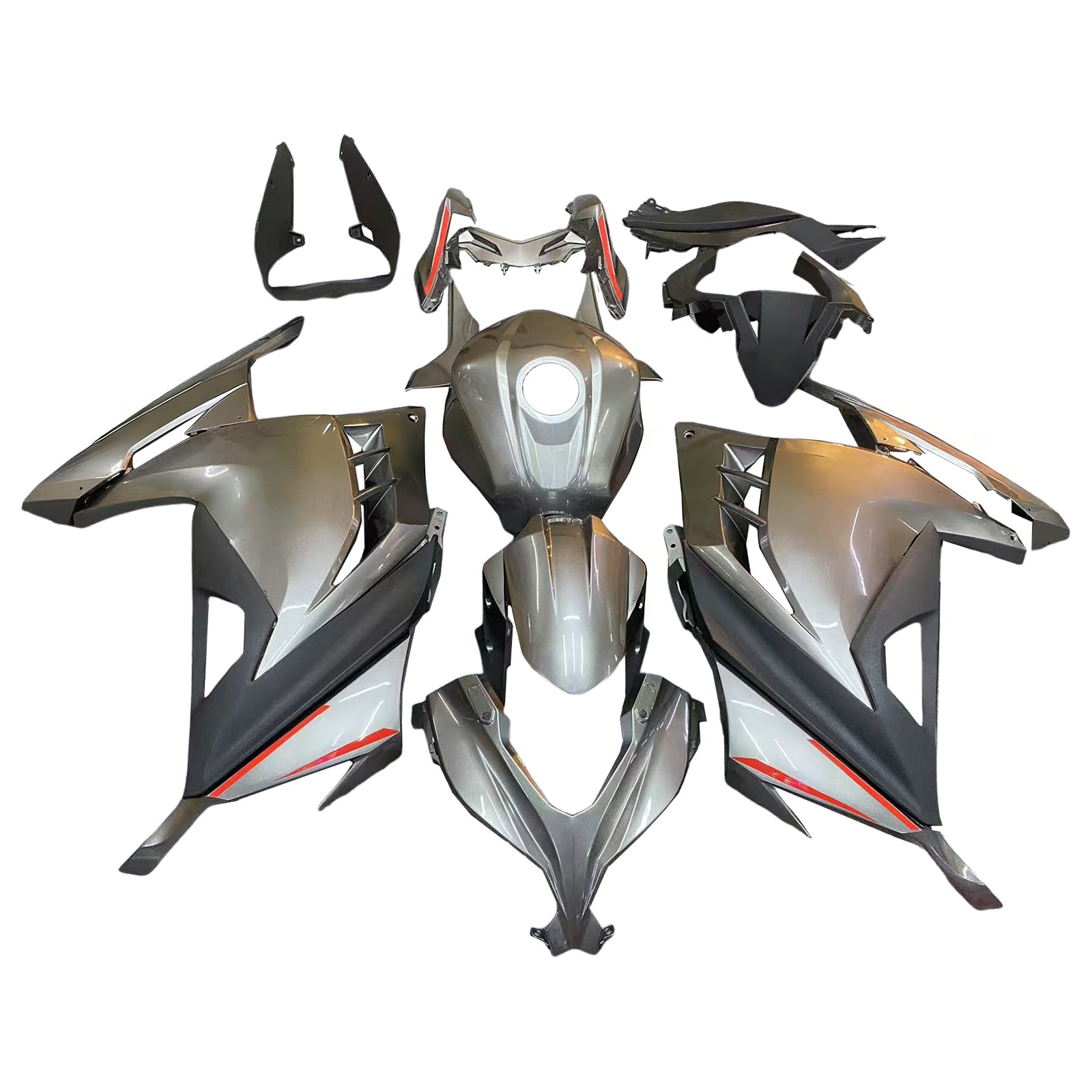 Amotopart 2013-2024 Kawasaki EX300/Ninja300 Grey Fairing Kit