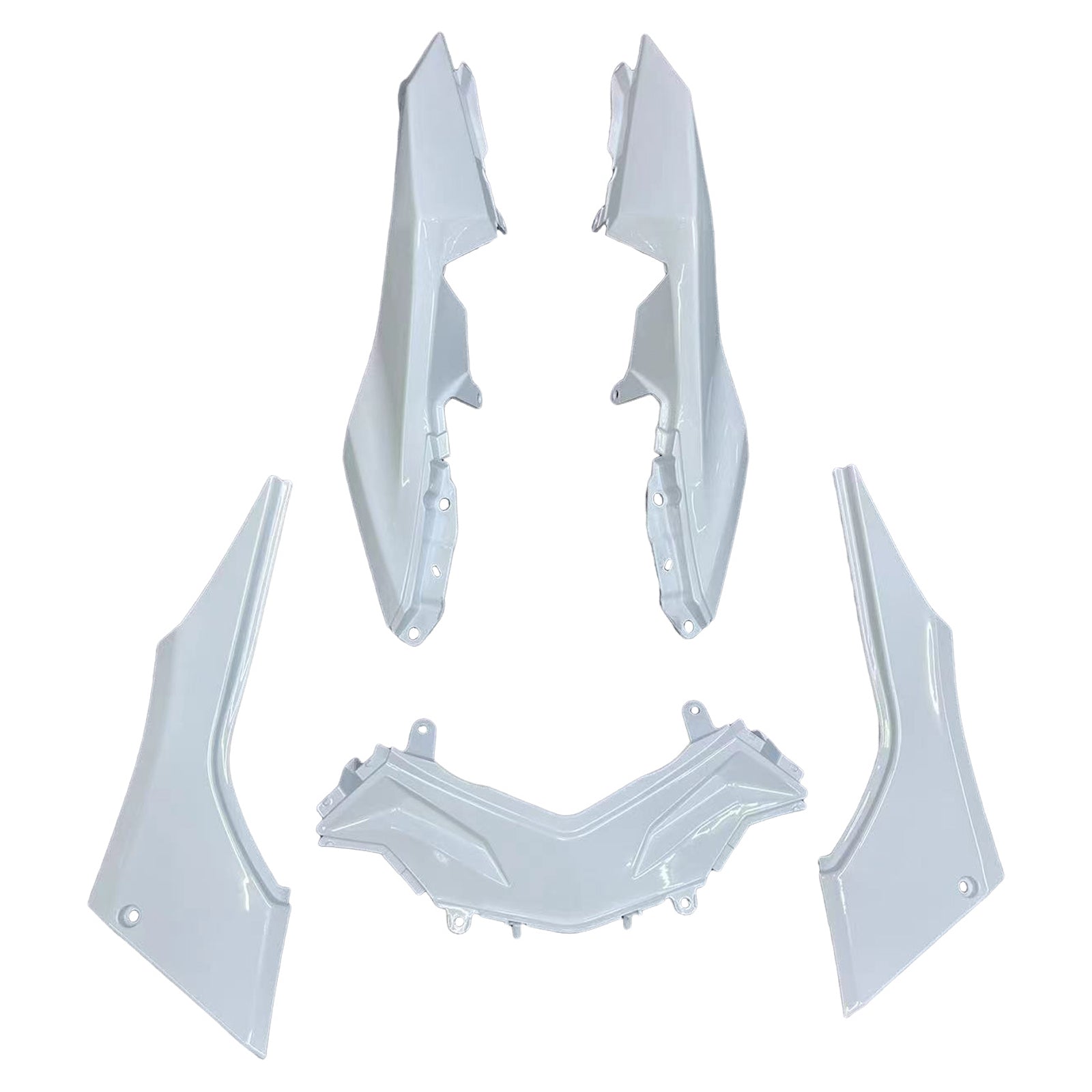 Amotopart 2013-2024 Kawasaki EX300/Ninja300 White&Black Fairing Kit