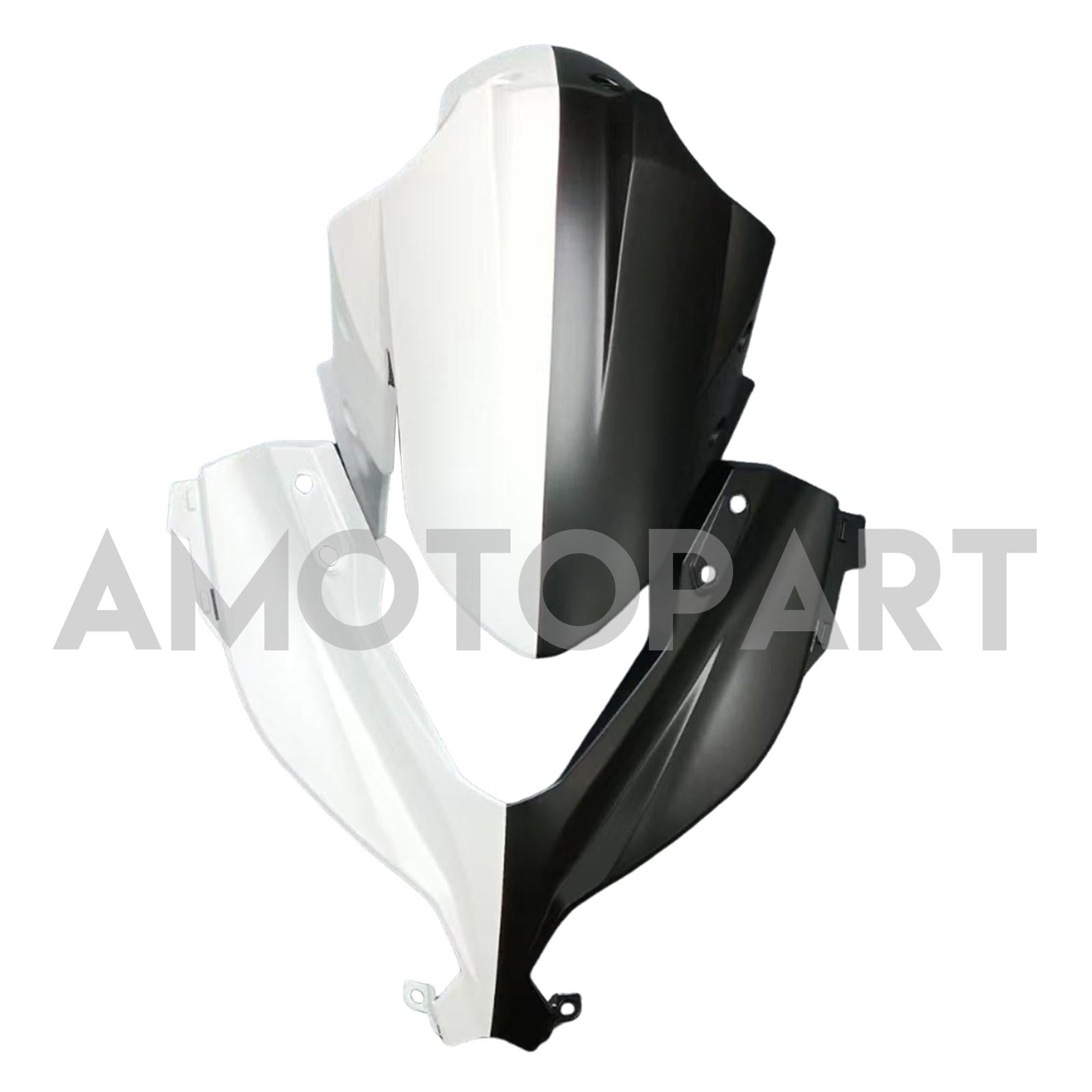 Amotopart 2013-2024 Kawasaki EX300 Ninja300 Black White Fairing Kit