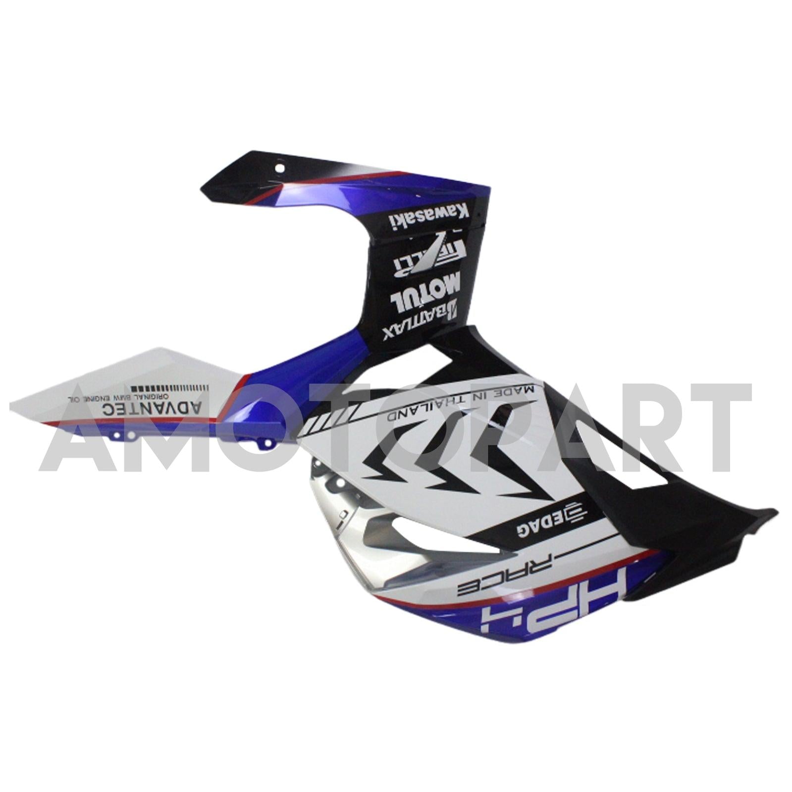 Amotopart Kawasaki EX400/Ninja400 2018-2023 Glossy Blue White Fairing Kit