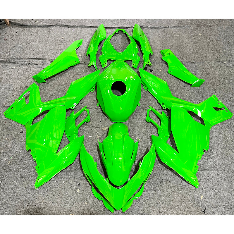 Amotopart Kawasaki EX400/Ninja400 2018-2023 All Green Fairing Kit