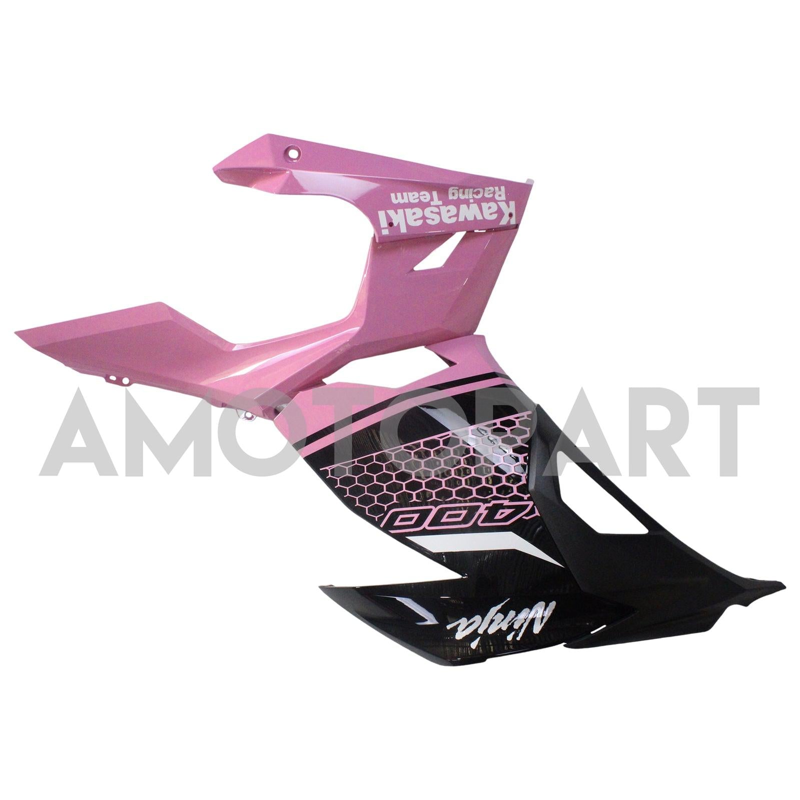 Amotopart Kawasaki 2018-2024 EX400/Ninja 400 Kit de carenado negro rosa