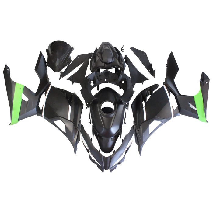 Amotopart Kawasaki 2018-2023 EX400/Ninja400 Matte Green Black Fairing Kit