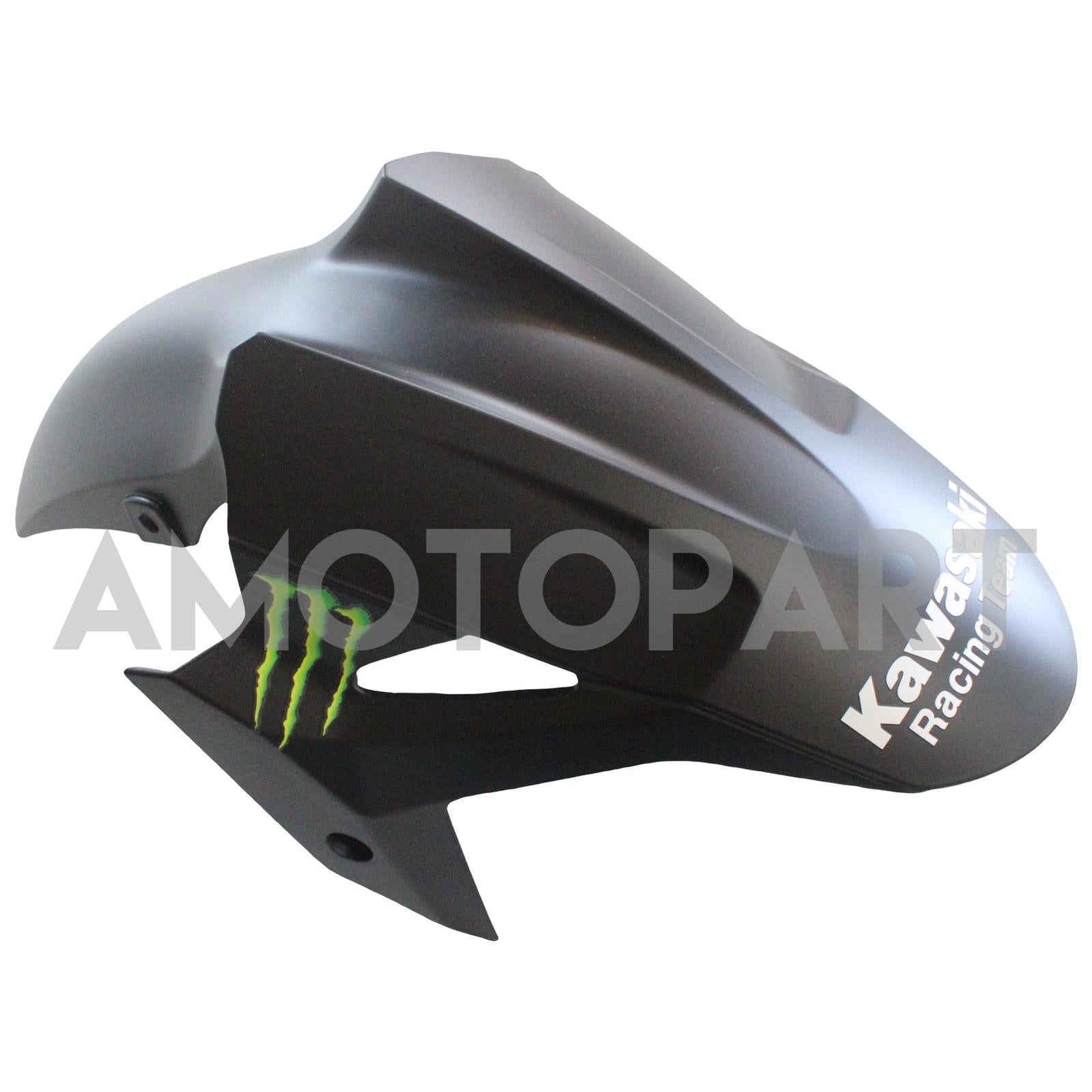 Amotopart Kawasaki 2018-2023 EX400/Ninja400 Kit de carenado negro verde mate
