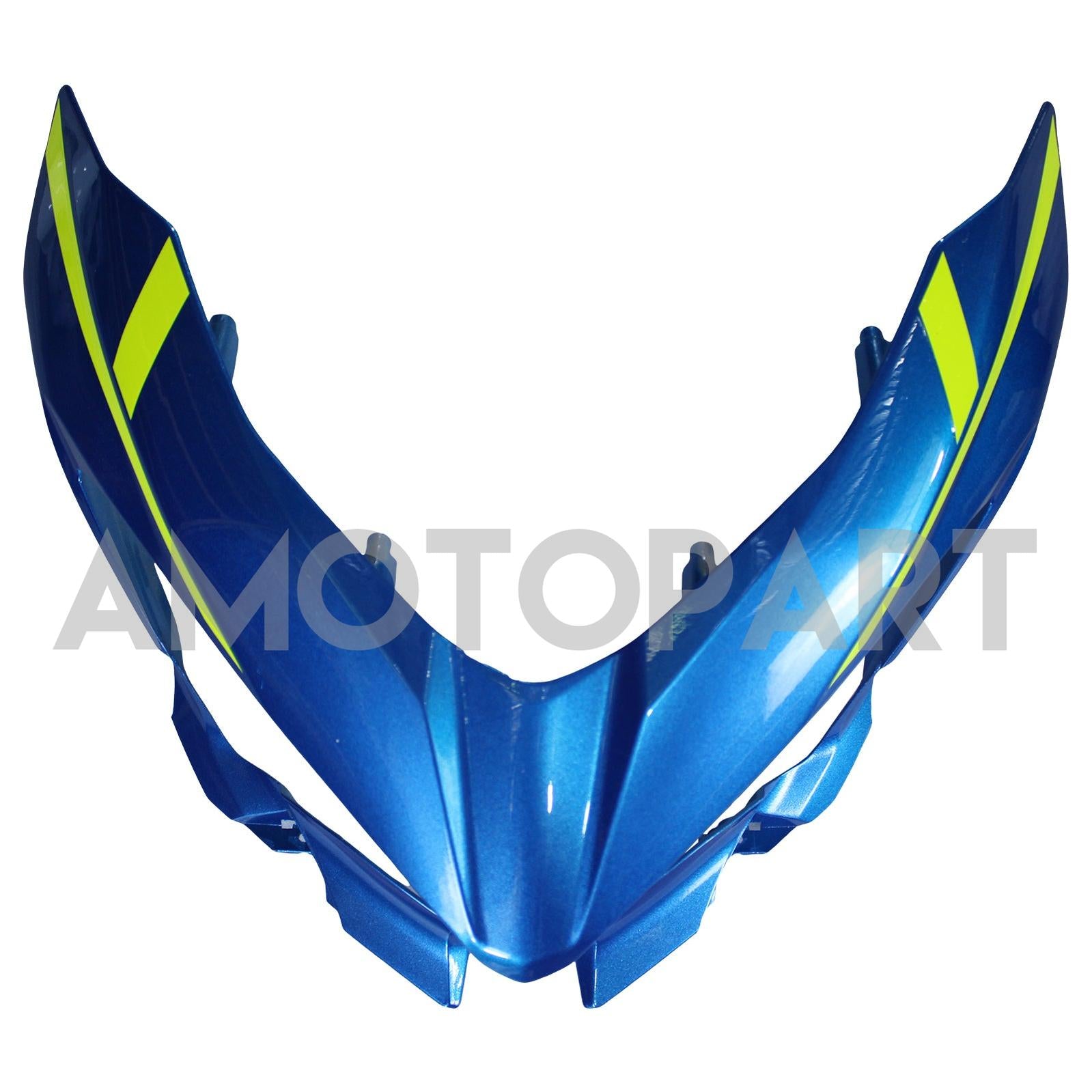 Amotopart Kawasaki 2018-2024 EX400/NINJA400 Blue Yellow Fairing Kit