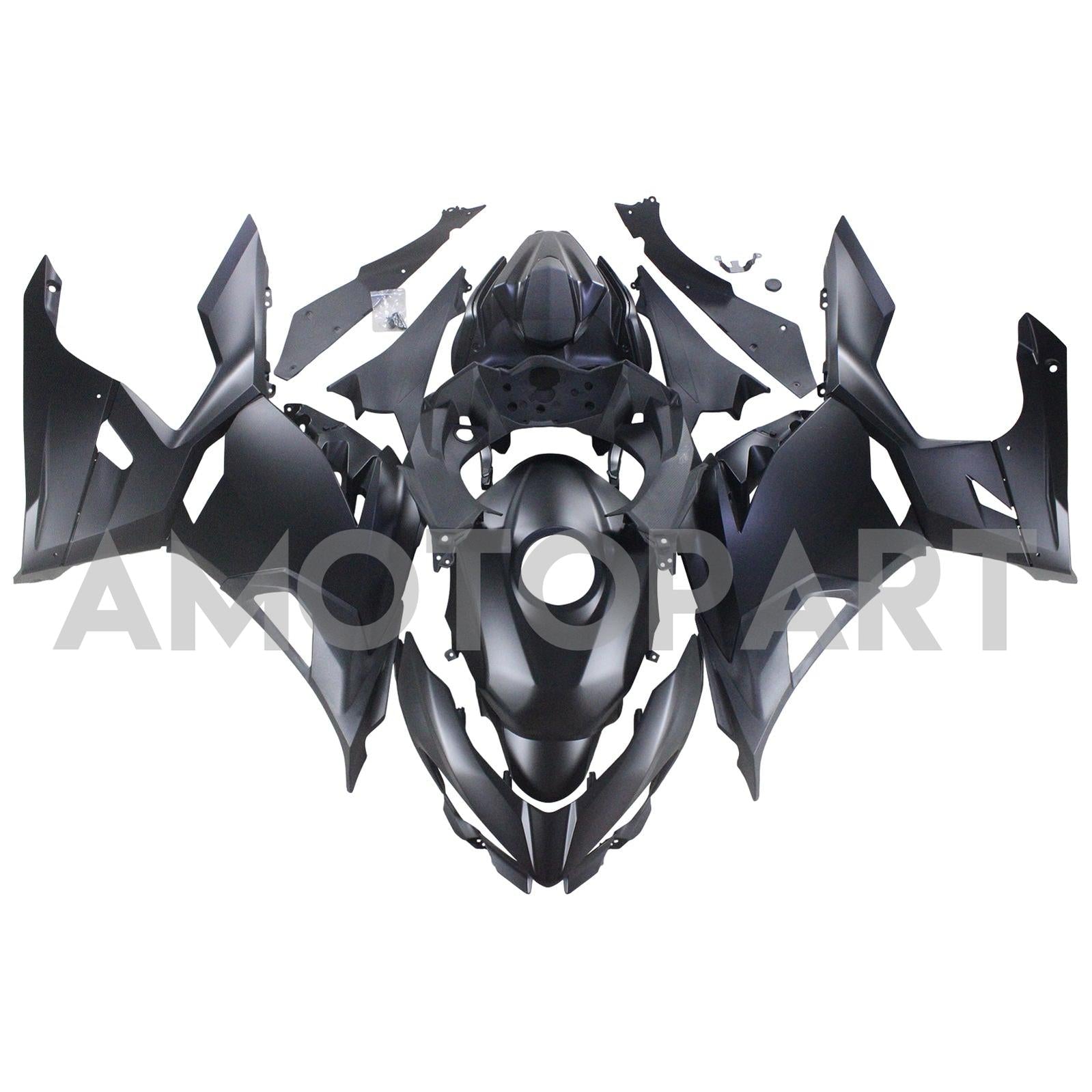 Amotopart Kawasaki 2018-2024 Ex400/Ninja400 Matte Black Fairing Kit