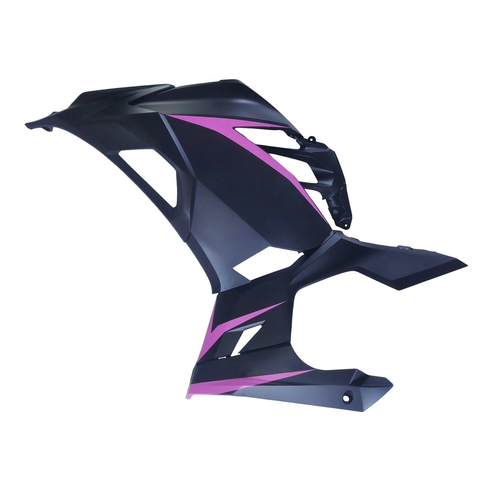 Amotopart Kawasaki 2018-2023 EX400/Ninja400 Kit de carénage noir de ligne rose