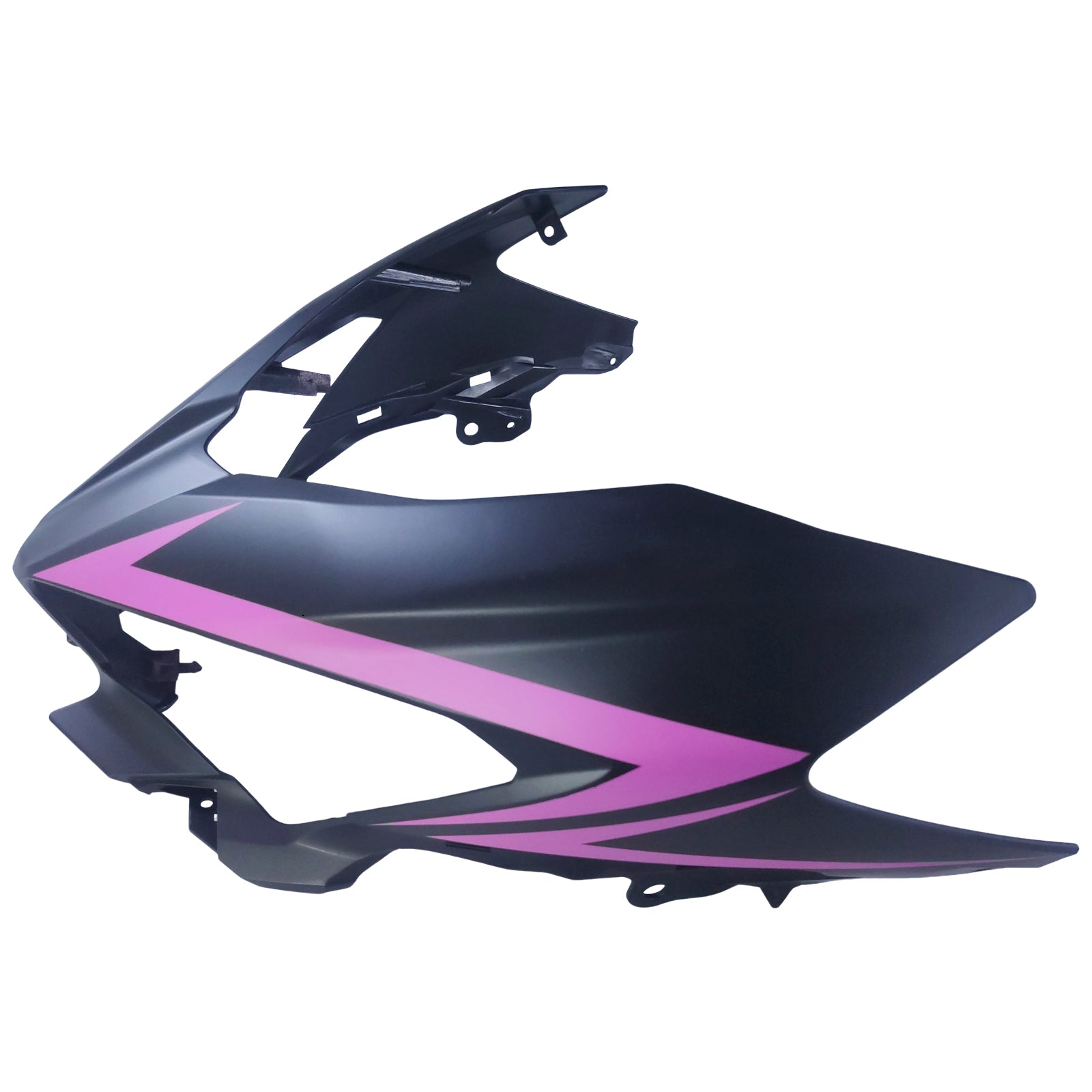 Amotopart Kawasaki 2018-2023 EX400/Ninja400 Kit de carénage noir de ligne rose
