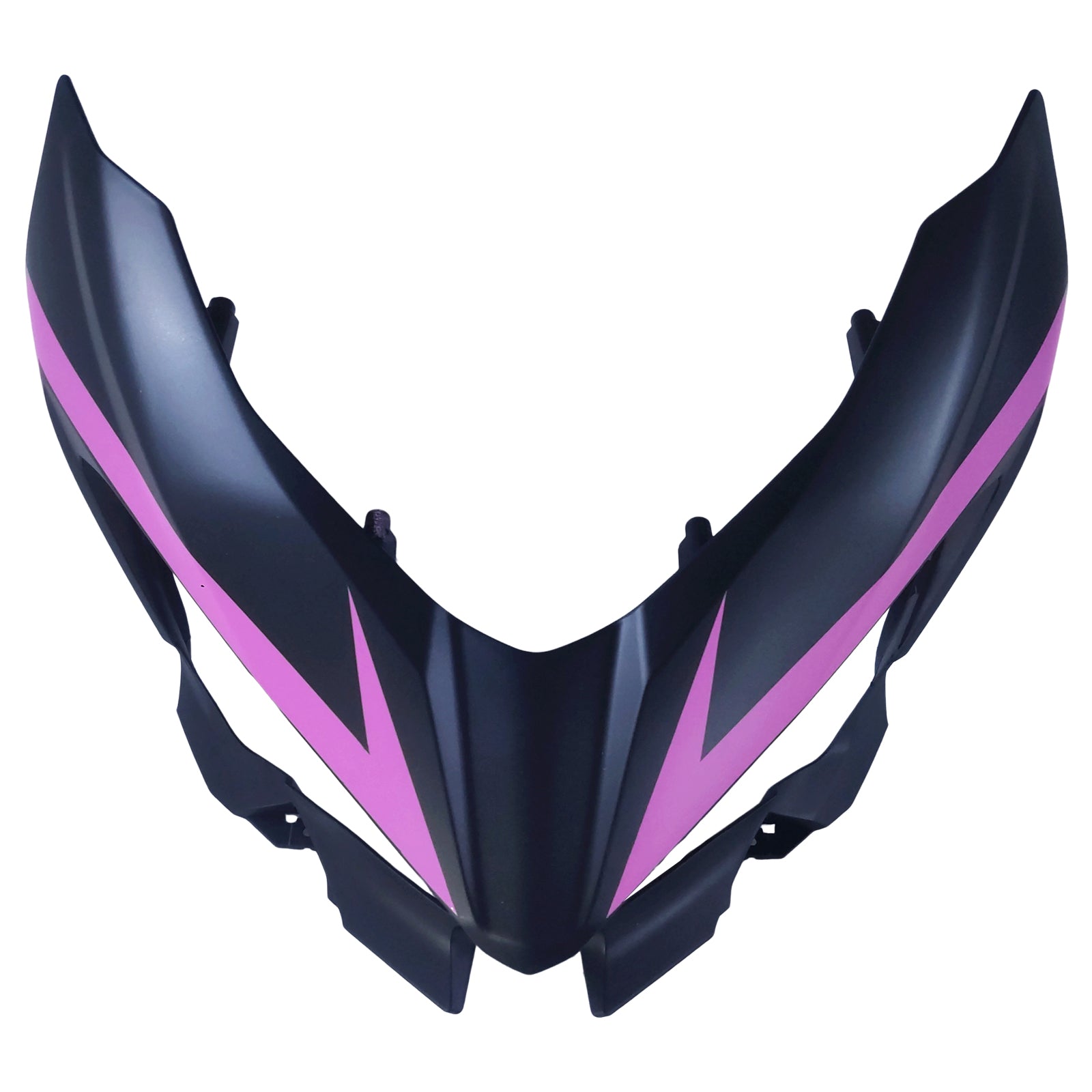 Amotopart Kawasaki 2018-2023 EX400/Ninja400 Kit de carénage noir de ligne rose