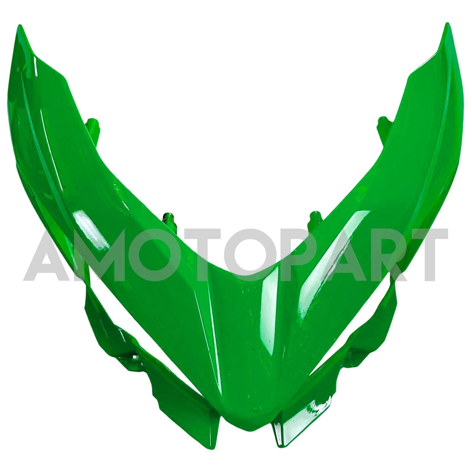 Amotopart Kawasaki 2018-2024 EX400/NINJA400 Black met Green Fairing Kit