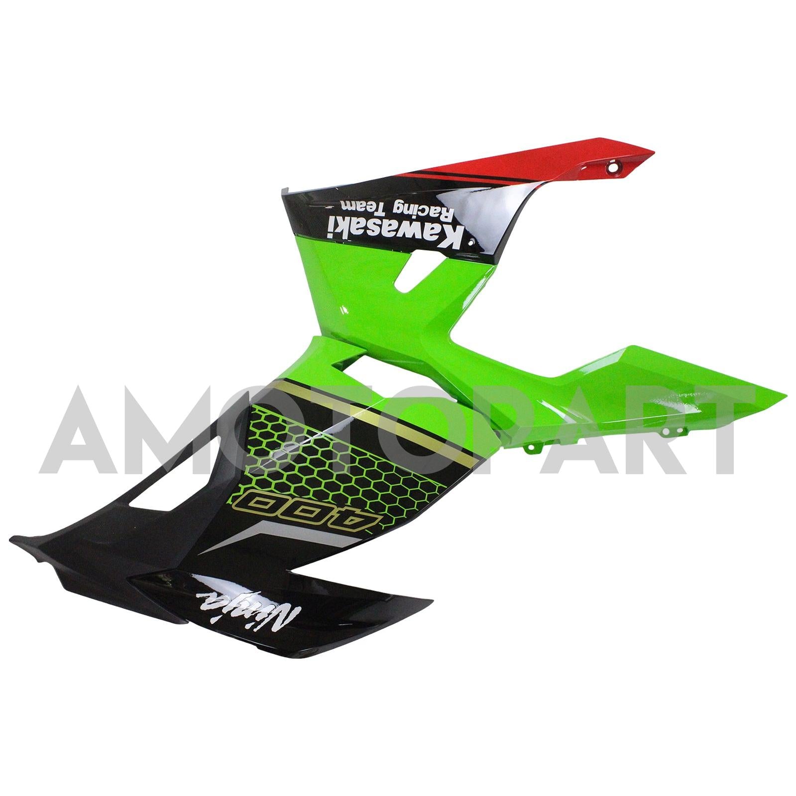Amotopart Kawasaki 2018-2024 EX400/Ninja400 Green mit schwarzer Verkleidung Kit