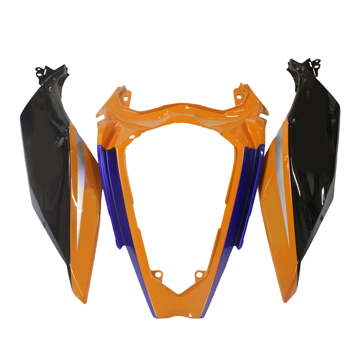 Amotopart 2018-2024 Kit carena Kawasaki EX400 Ninja400 arancione e blu