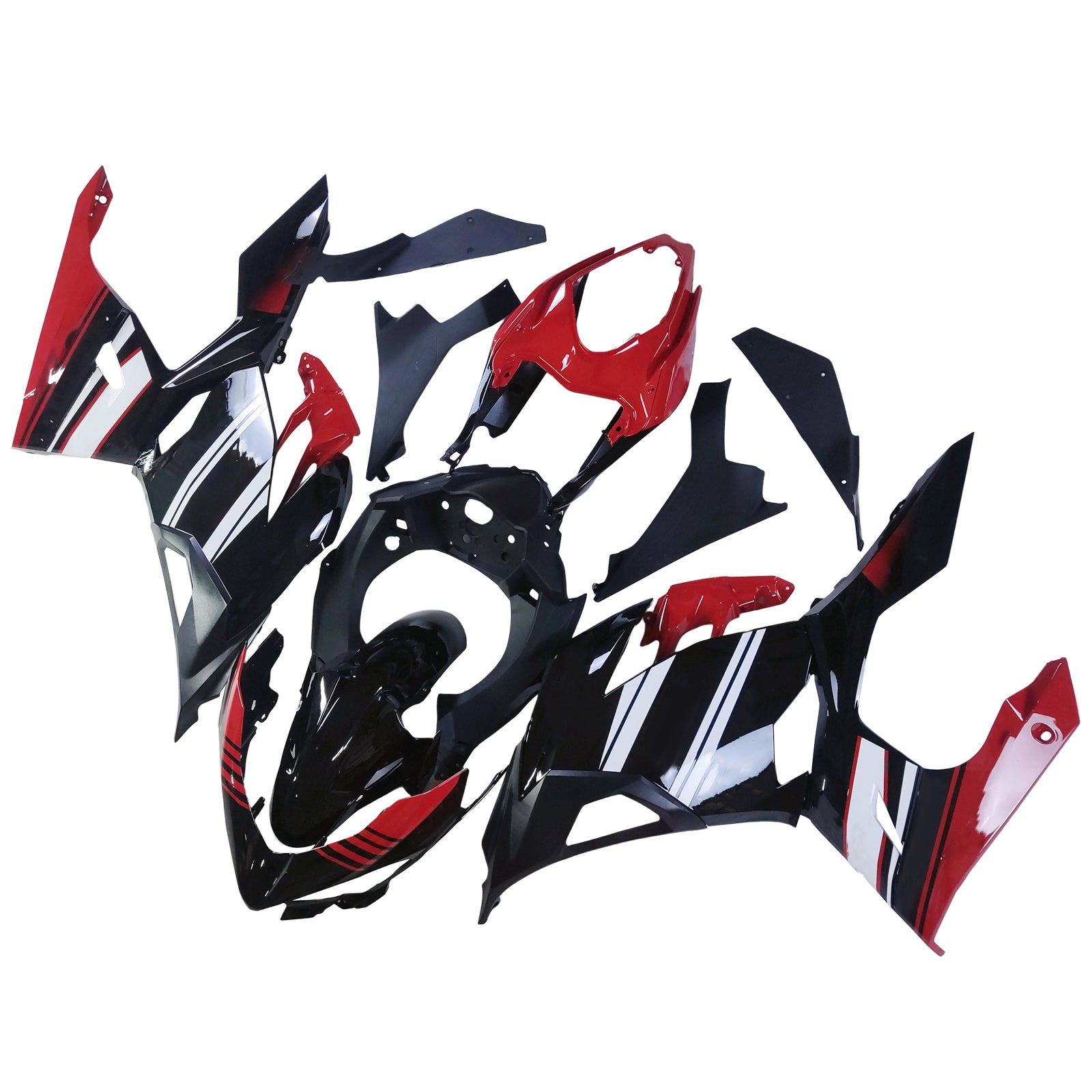Amotopart 2018-2024 Kawasaki EX400 Ninja400 Red&Black Style2 Fairing Kit